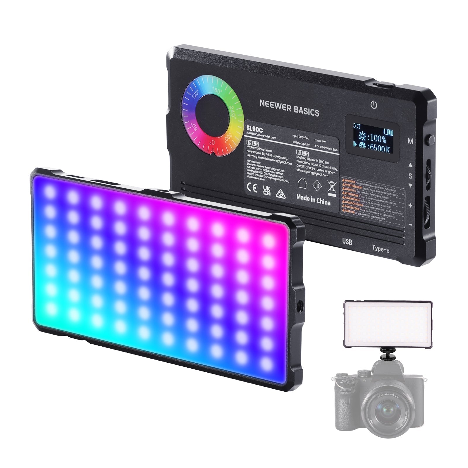 NEEWER BASICS SL90C RGB Video Light Kit