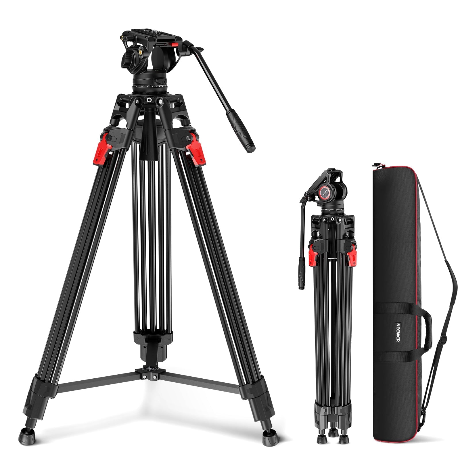 NEEWER LL27 76" Video Tripod with Fluid Head