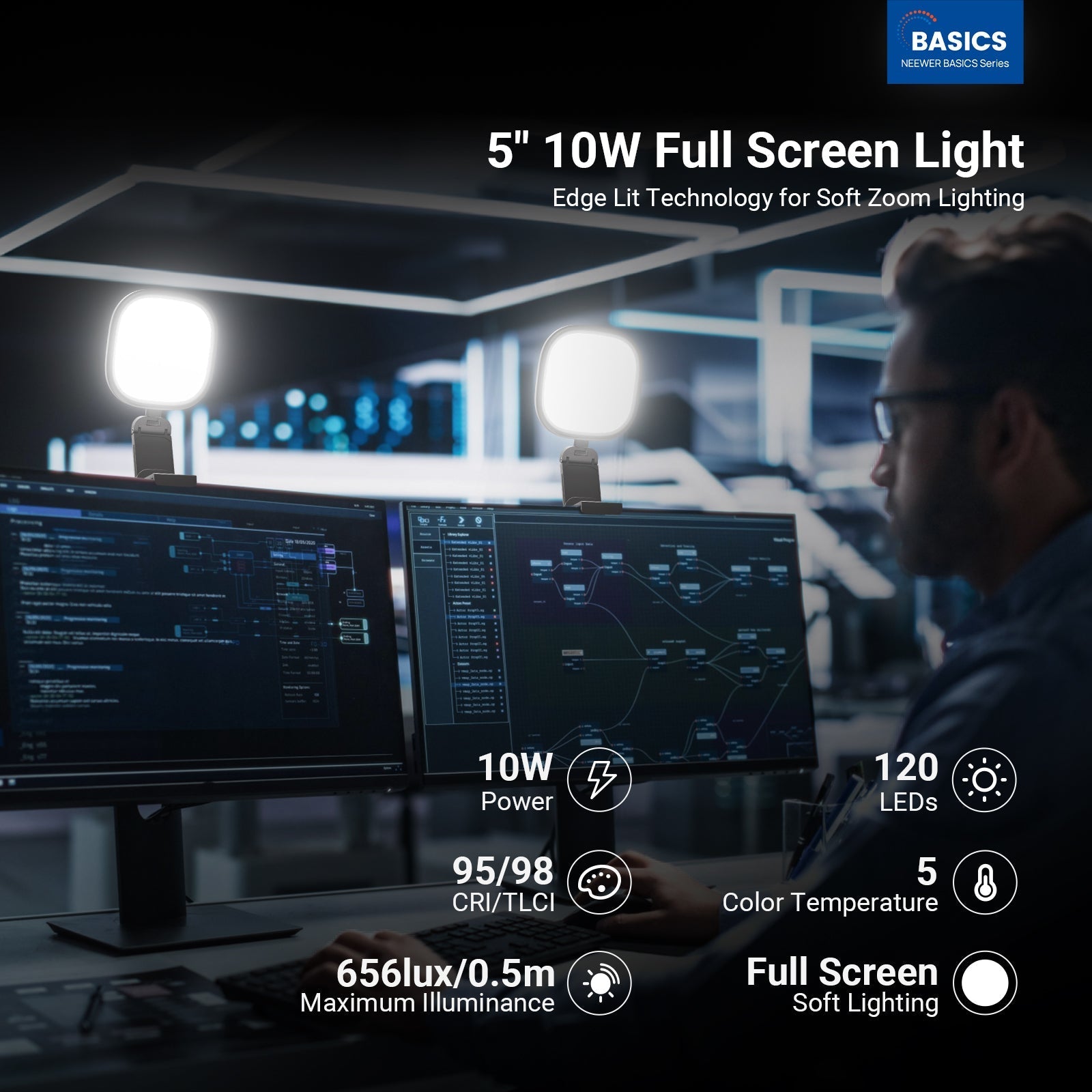 NEEWER BASICS NL10 5" 10W Full Screen Light
