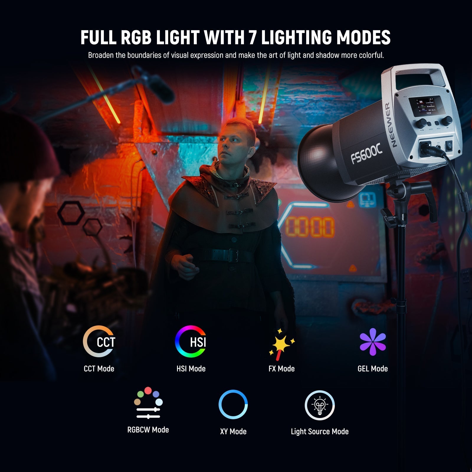 NEEWER FS600C 600W RGB COB LED Video Light