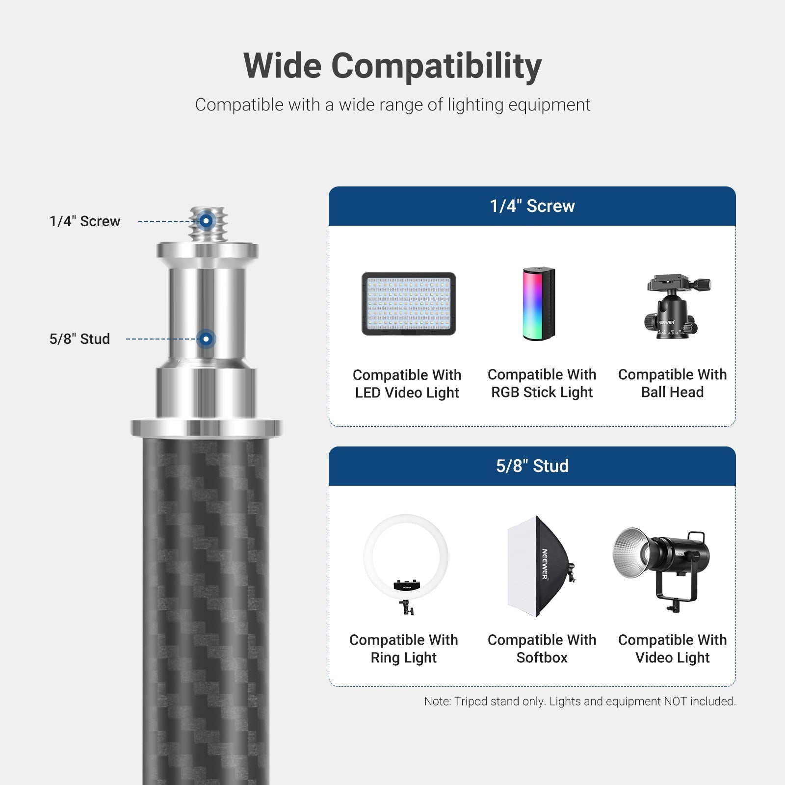 NEEWER ST260C 260cm Carbon Fiber Light Stand