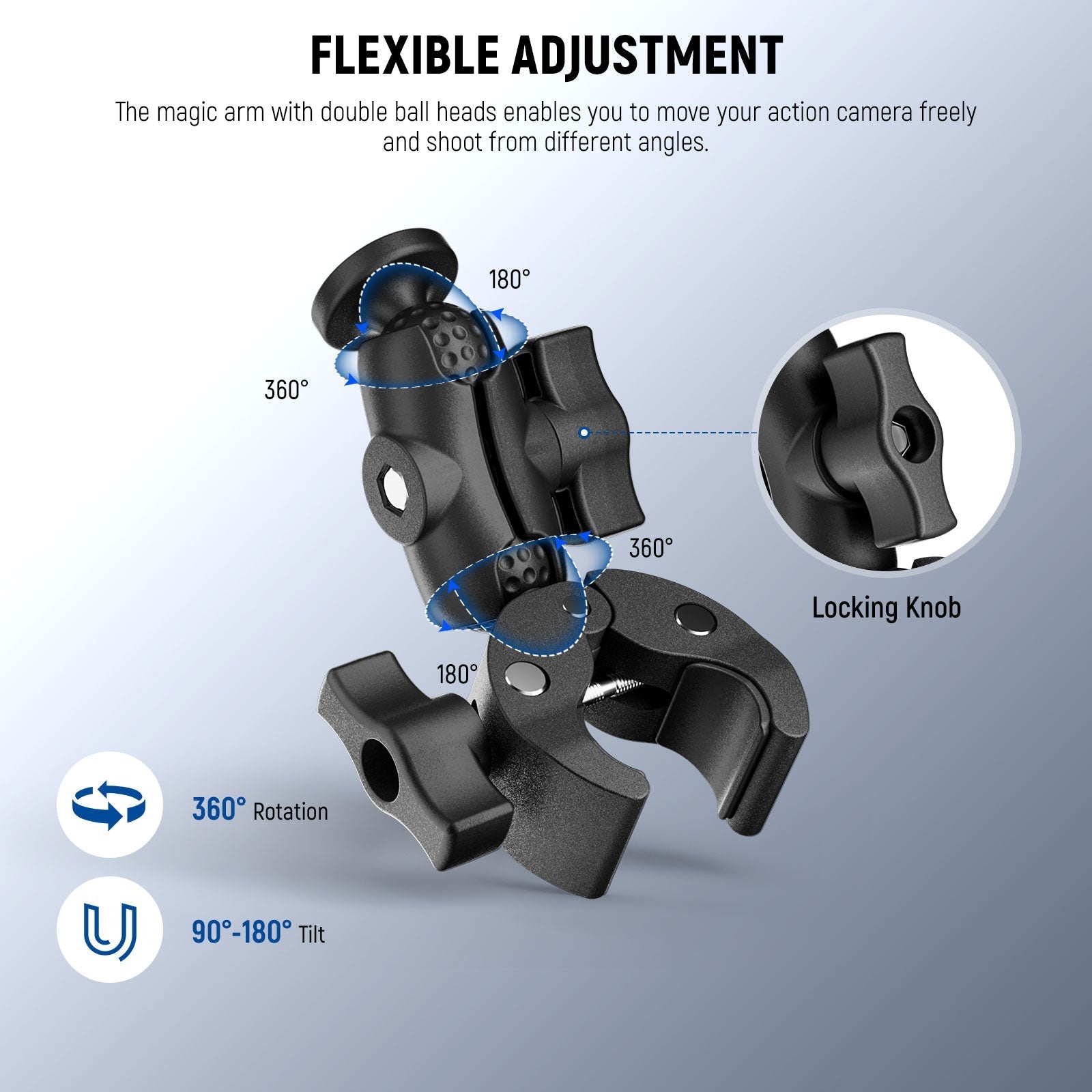 NEEWER CA162 Super Clamp Action Camera Mount