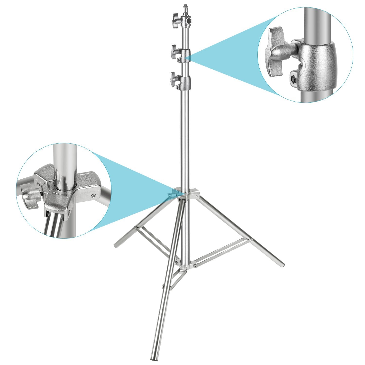 NEEWER 2 Pack Stainless Steel Heavy Duty Light Stand