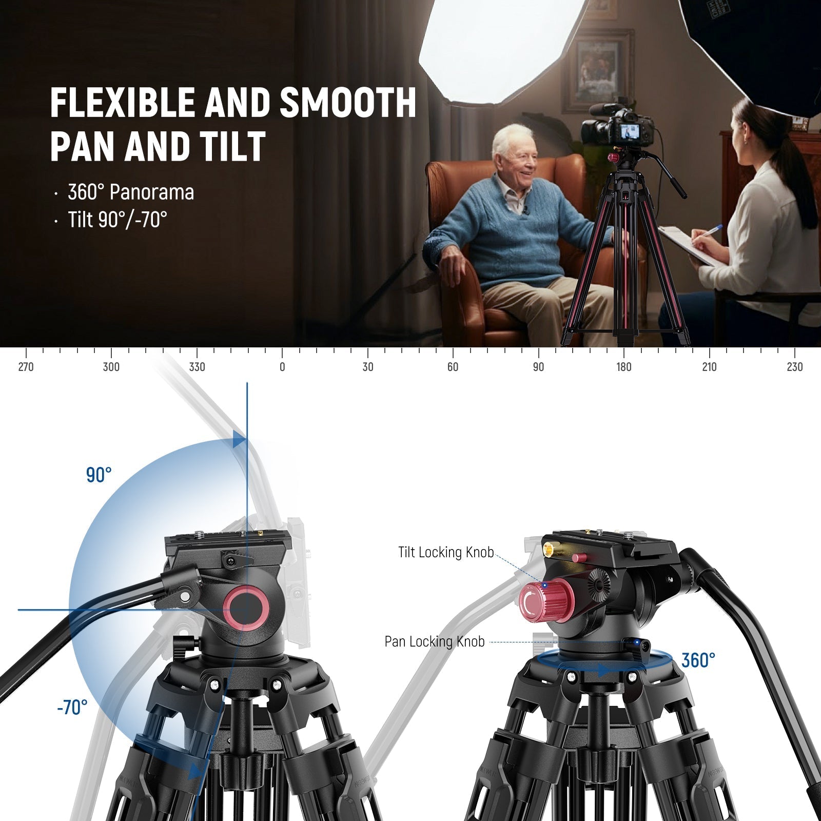 NEEWER LL38 79" Professional Video Tripod
