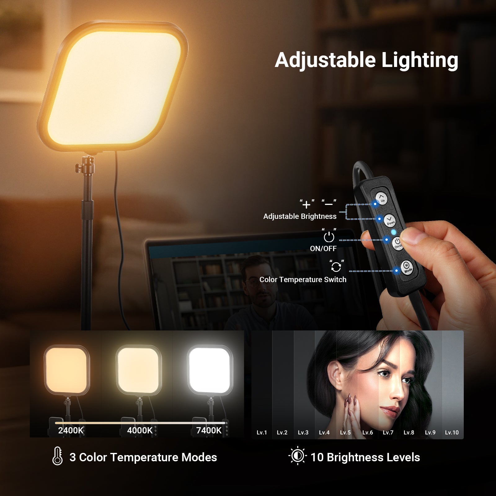 NEEWER BASICS L220 15W 10.8" Bi Color Desk Light