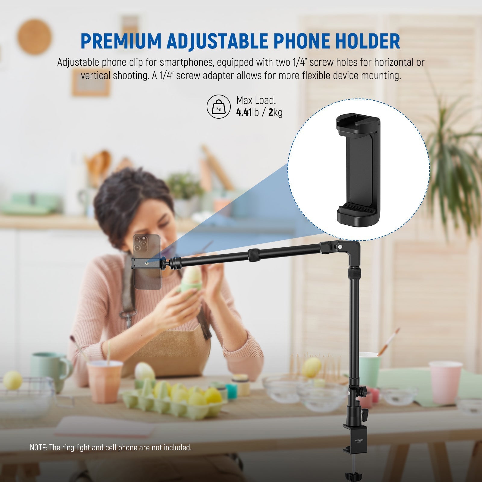 NEEWER DS023 45.5" Overhead Camera Desk Stand