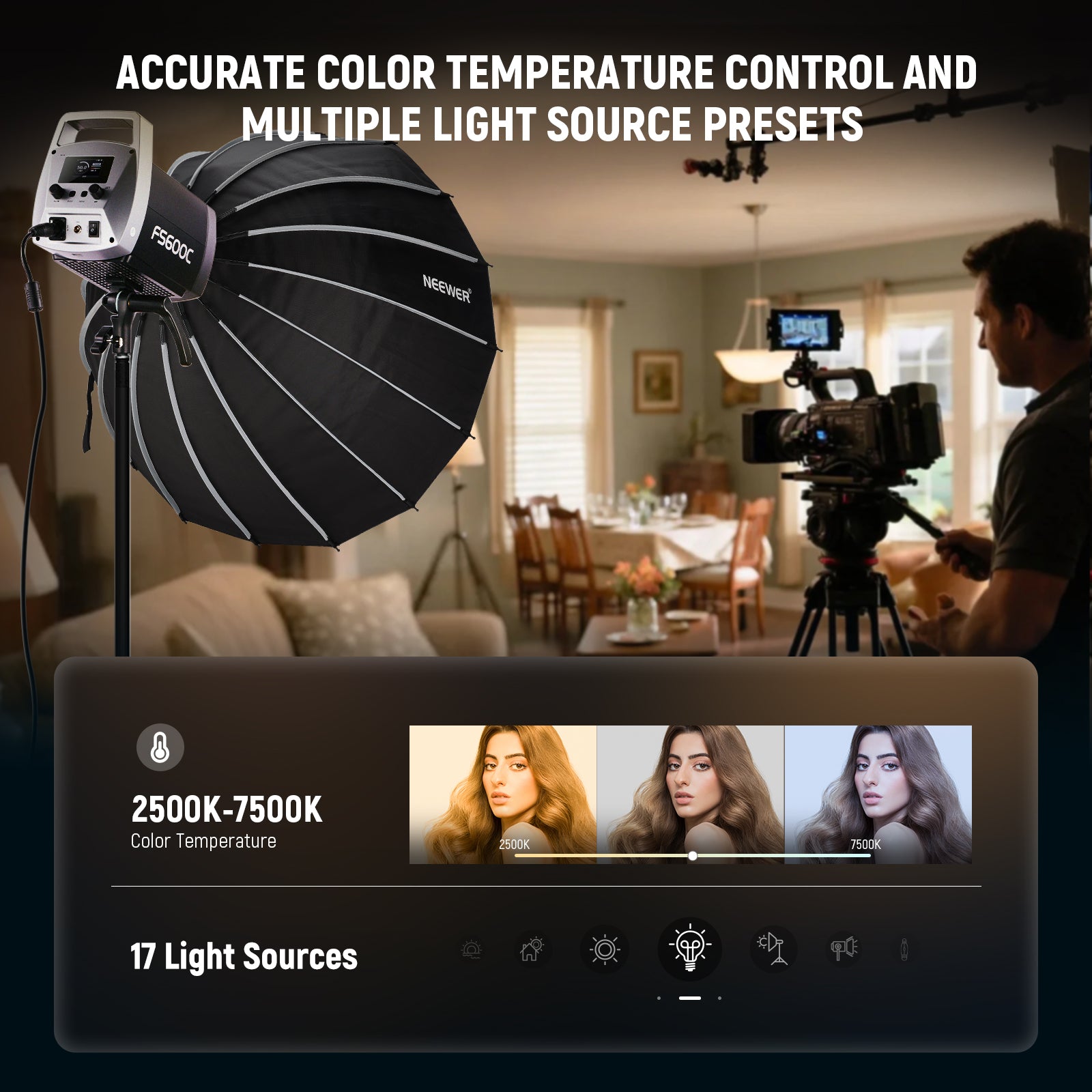 NEEWER FS600C 600W RGB COB LED Video Light