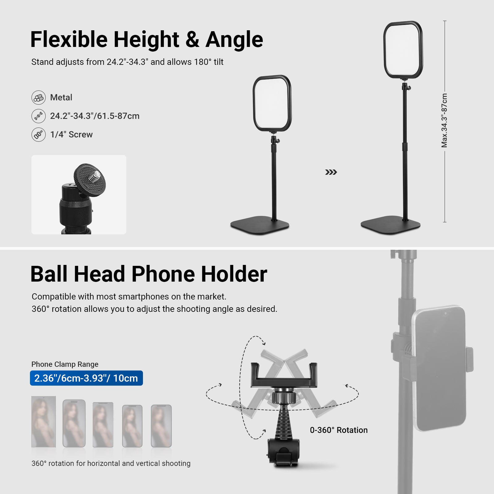 NEEWER BASICS L220 15W 10.8" Bi Color Desk Light