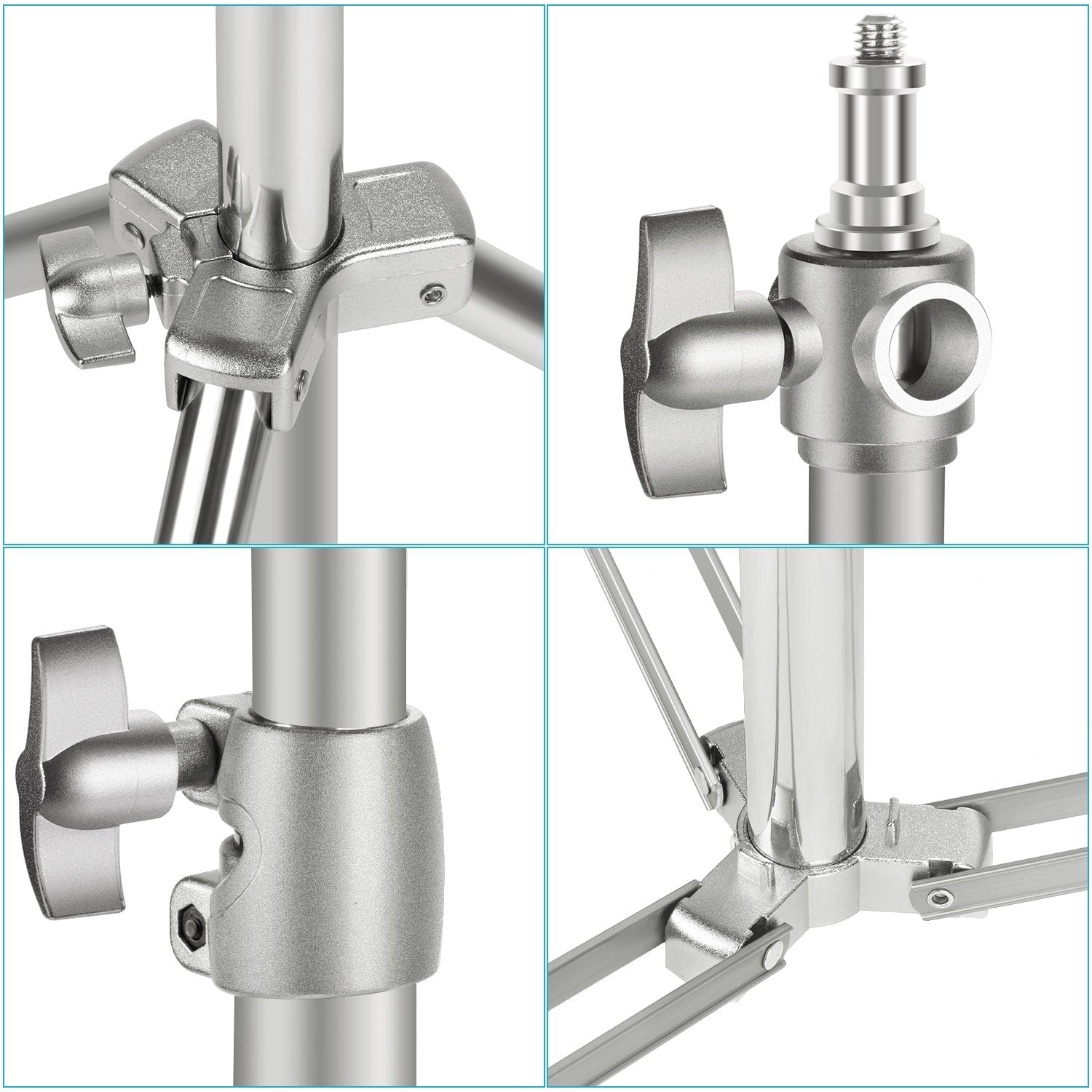 NEEWER 2 Pack Stainless Steel Heavy Duty Light Stand