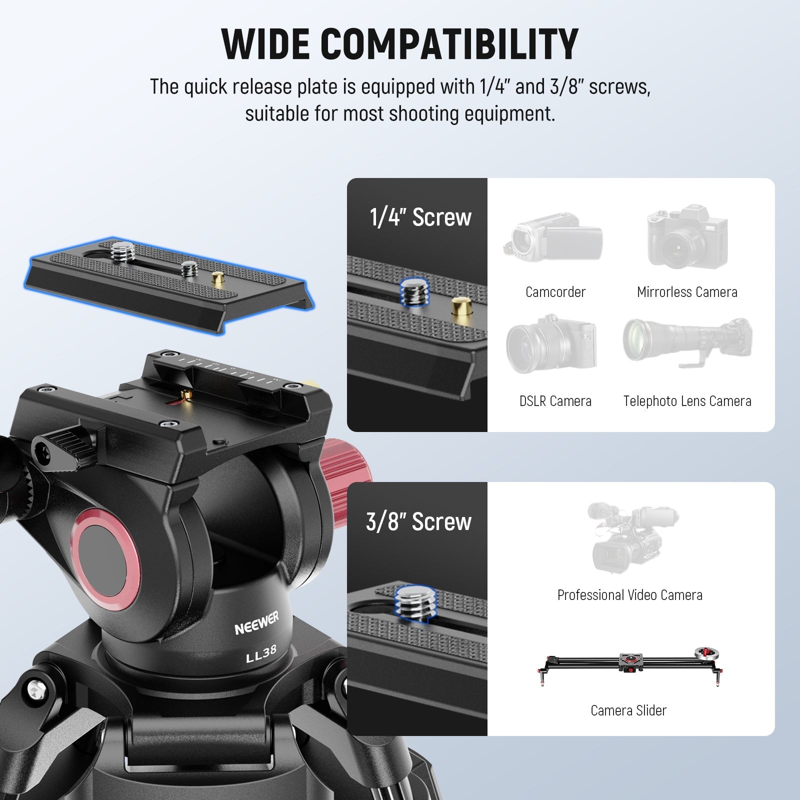 NEEWER LL38 79" Professional Video Tripod
