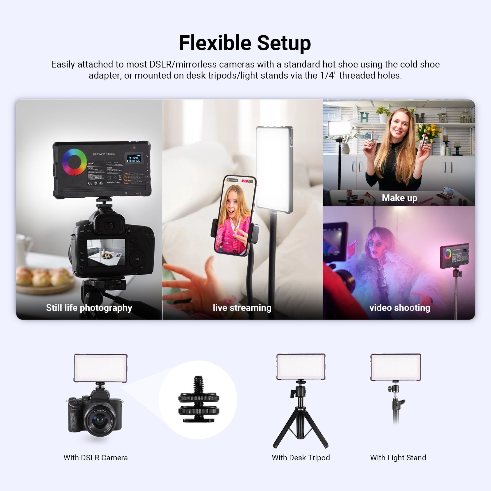 NEEWER BASICS SL90C RGB Video Light Kit