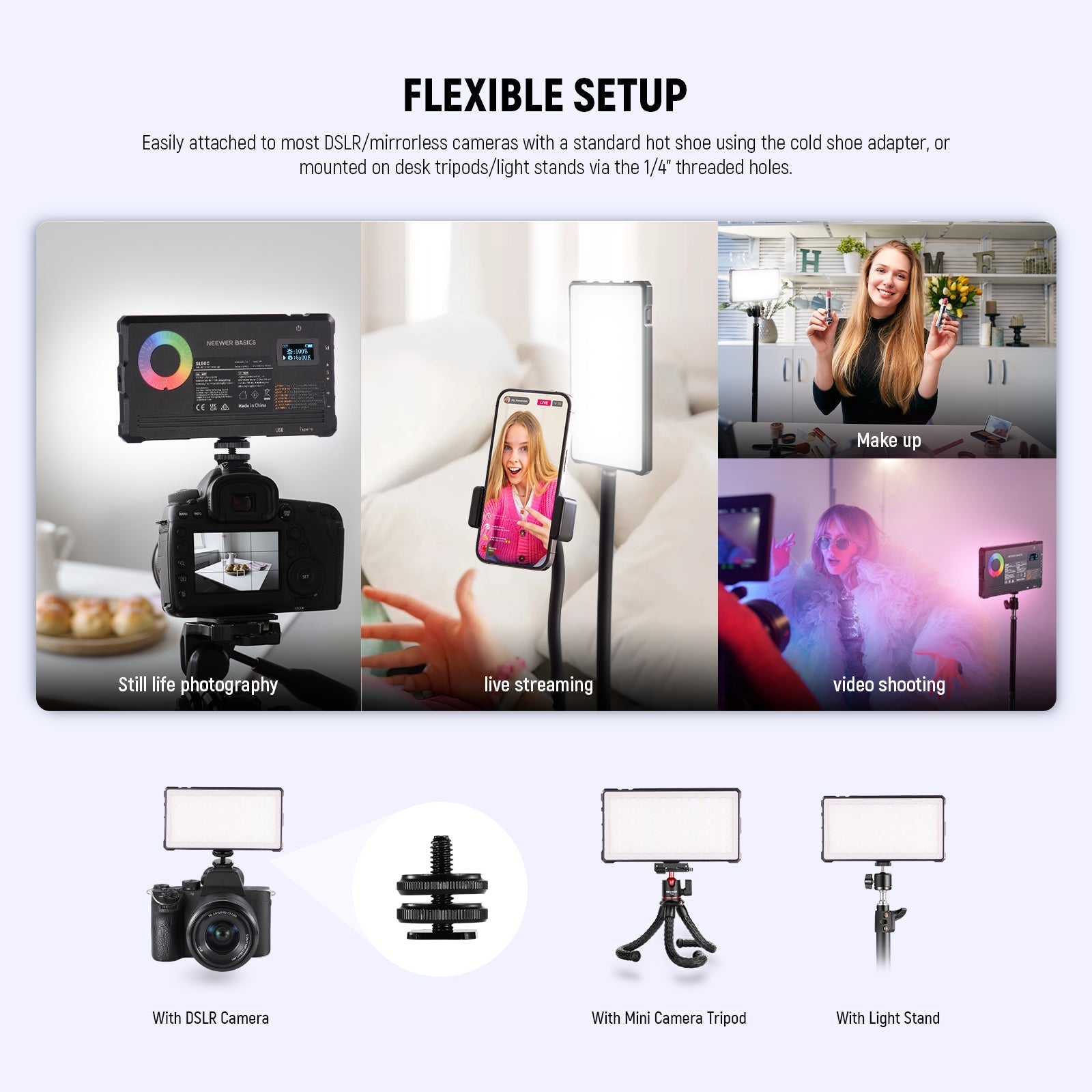 NEEWER BASICS SL90C RGB Video Light Kit