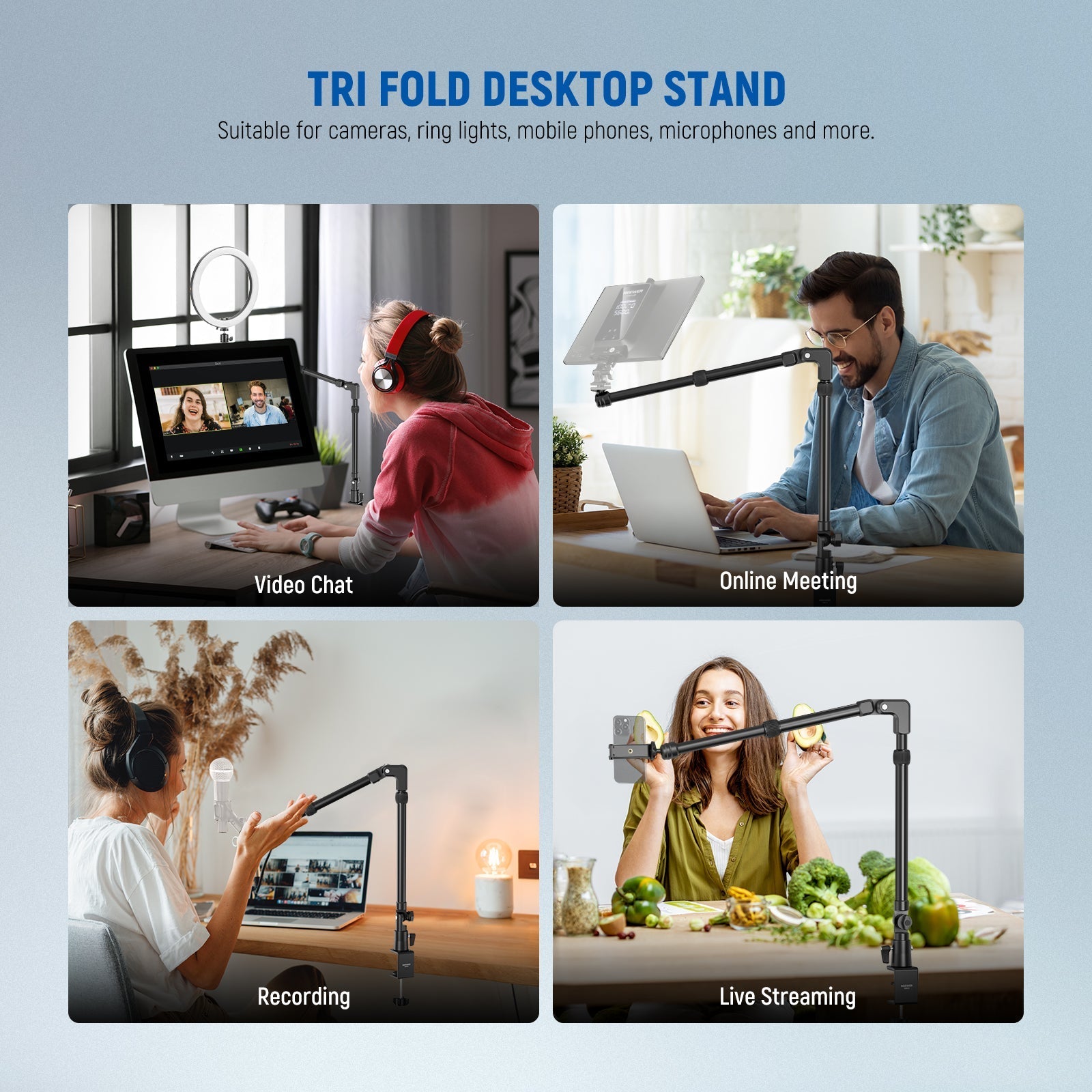 NEEWER DS023 45.5" Overhead Camera Desk Stand