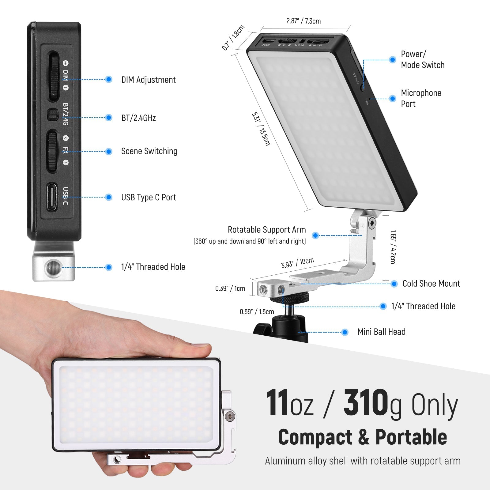 NEEWER SL90 RGB Video Light With App & 2.4G Control