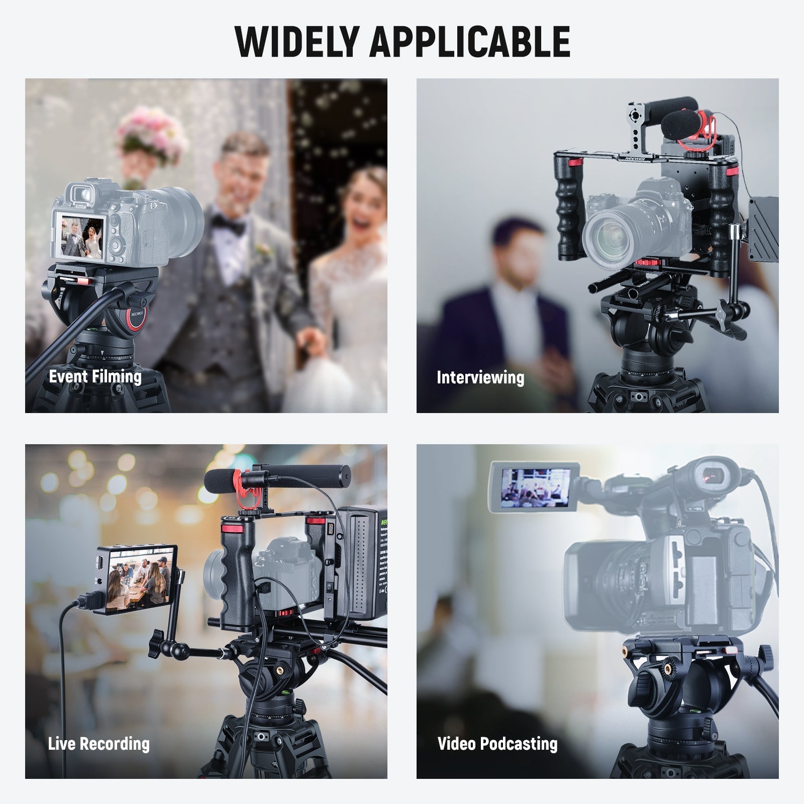 NEEWER LL27 76" Video Tripod with Fluid Head