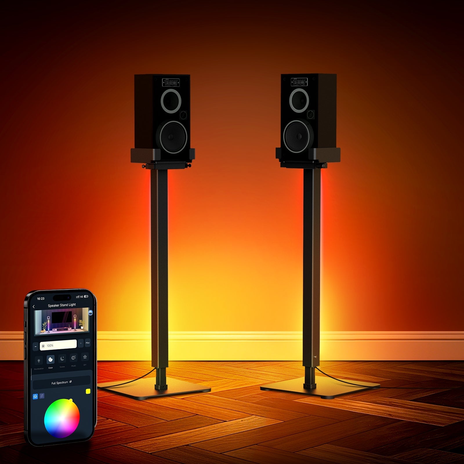 NEEWER NF08 2 Pack RGB Floor Speaker Stand