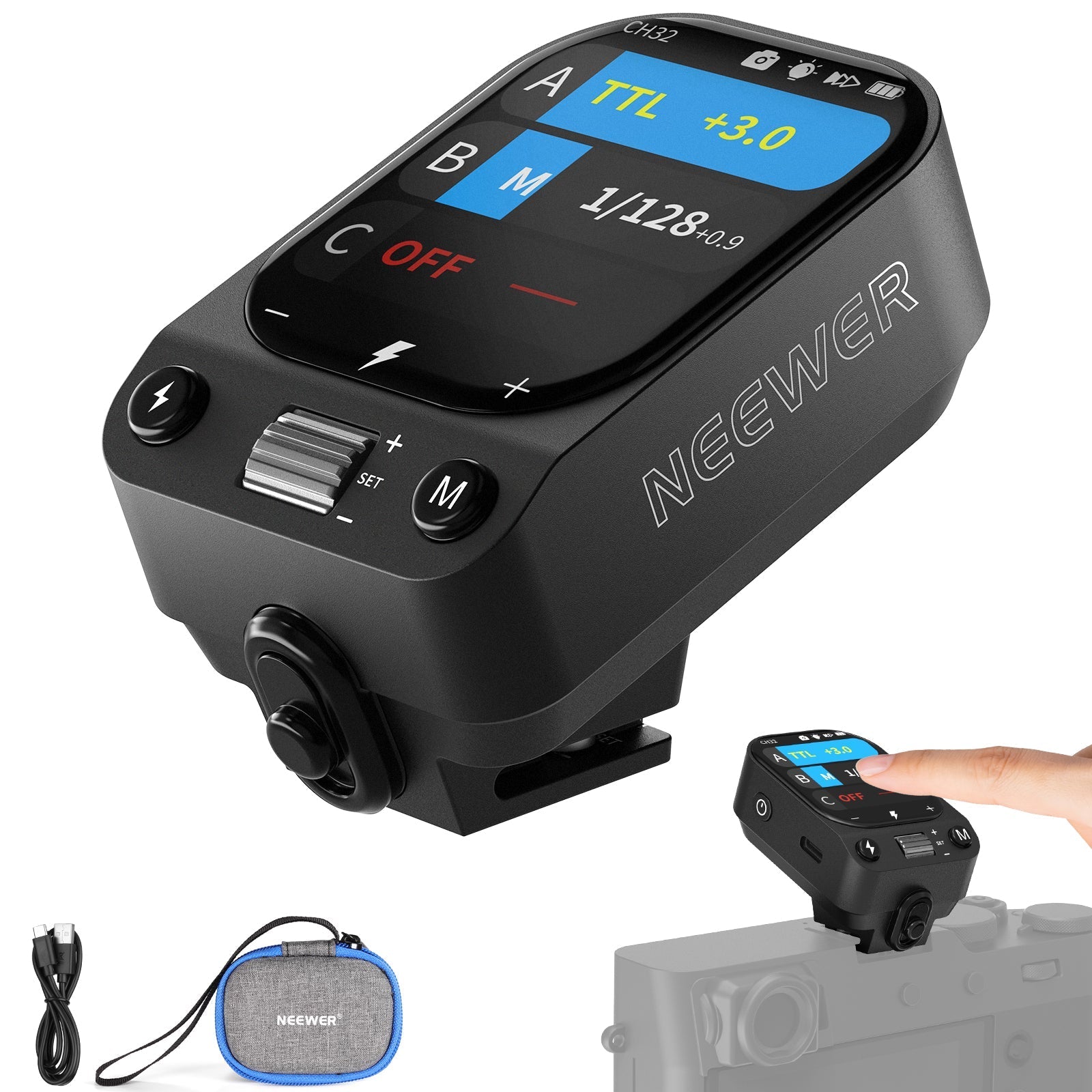 NEEWER QZ TTL Wireless Flash Trigger Transmitter