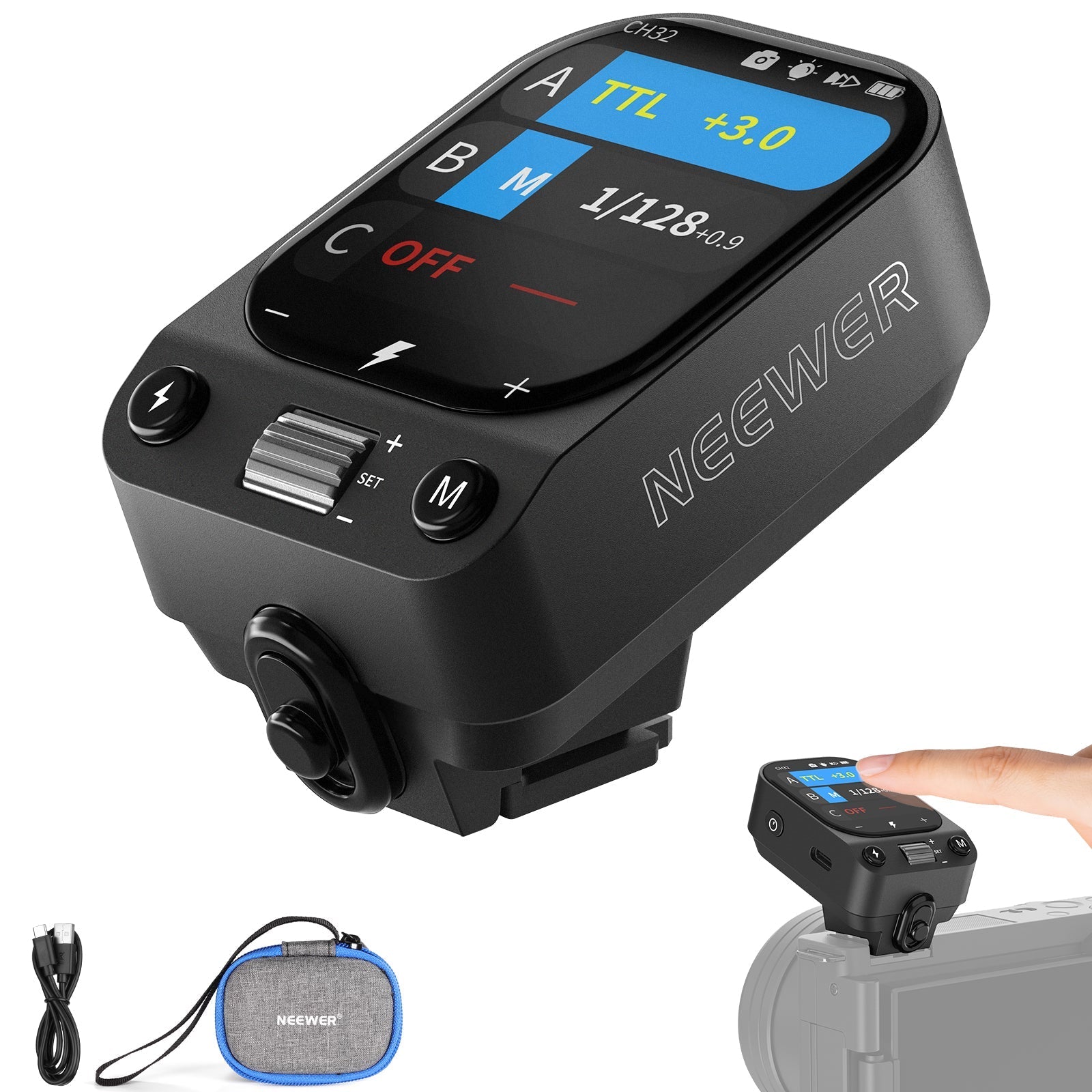 NEEWER QZ TTL Wireless Flash Trigger Transmitter
