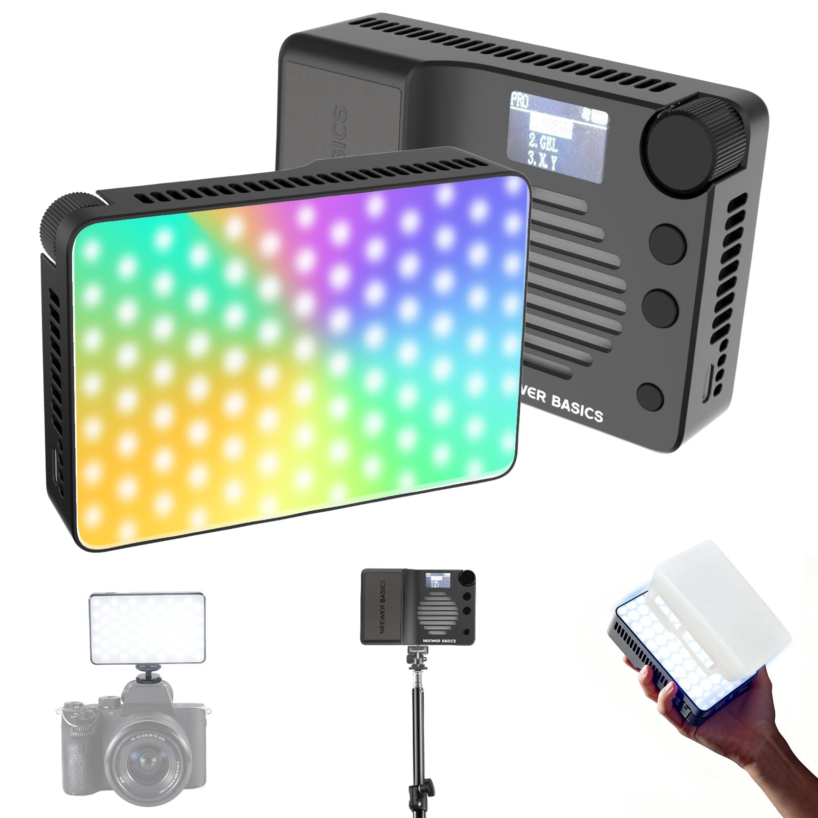 NEEWER BASICS BS40C Magnetic RGB Video Light