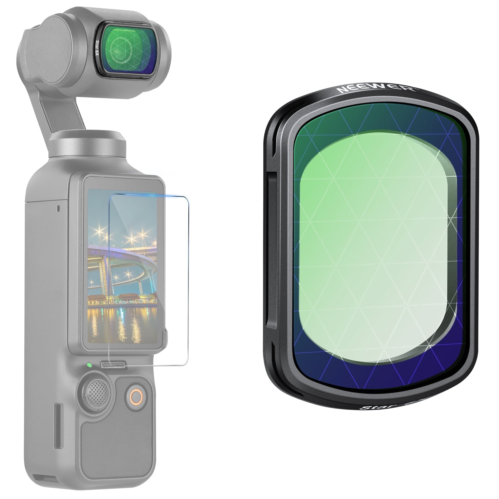 NEEWER FL-62 Star Filter for DJI Osmo Pocket 3 / Pocket 4 & Xtra Muse