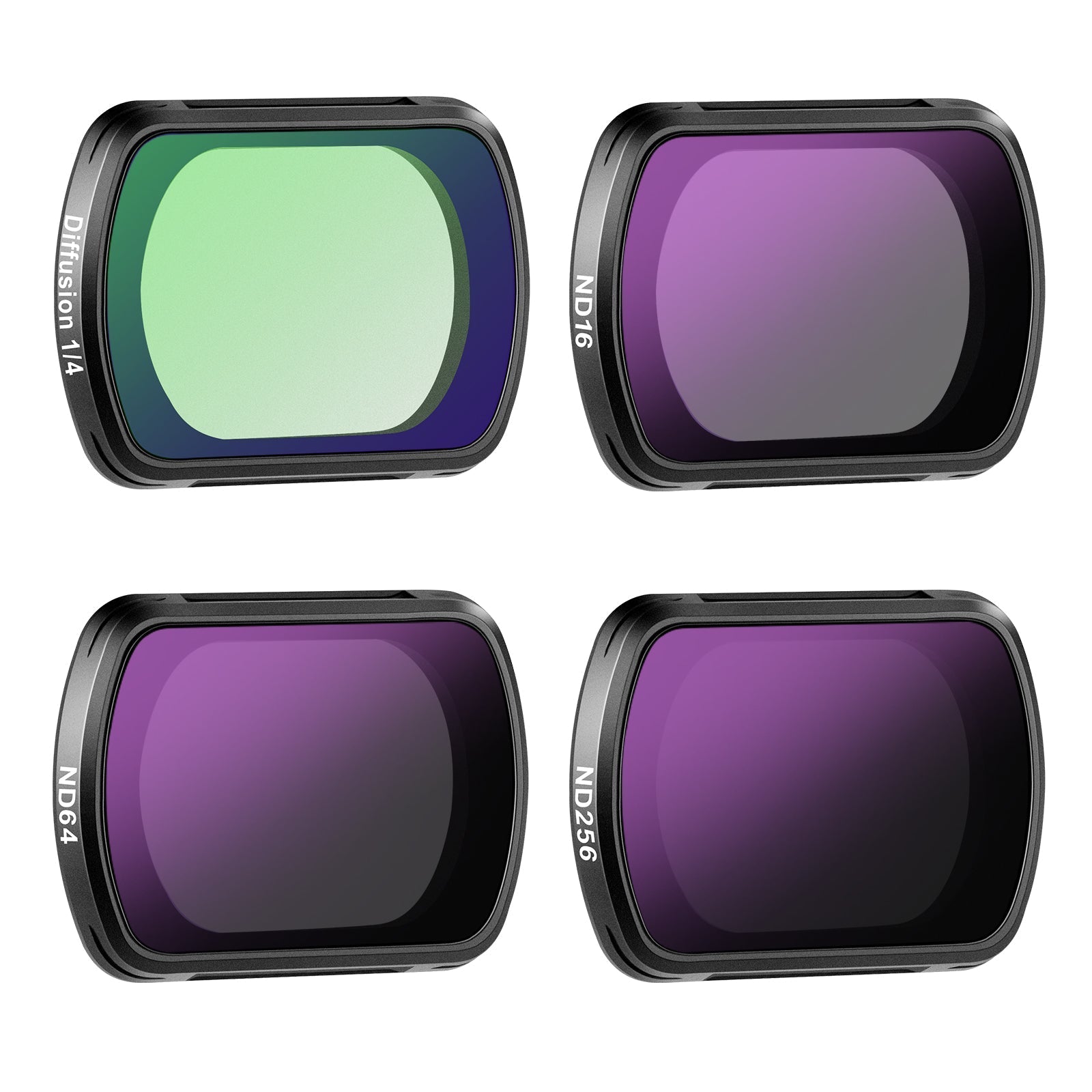 NEEWER FL-42 4-Pack Magnetic ND & Black Diffusion 1/4 Filter Kit for Pocket 3 / Pocket 4 & Xtra Muse