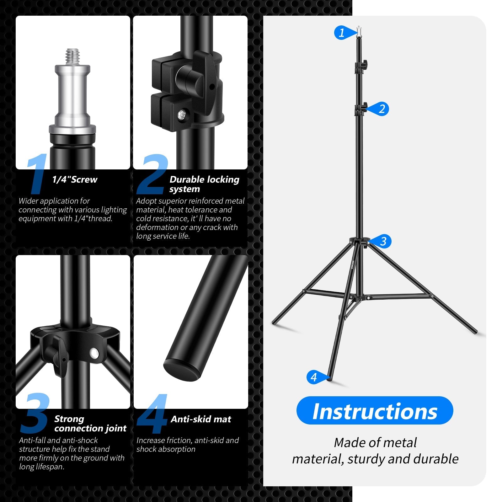 NEEWER ST-190 190cm Photography Light Stand