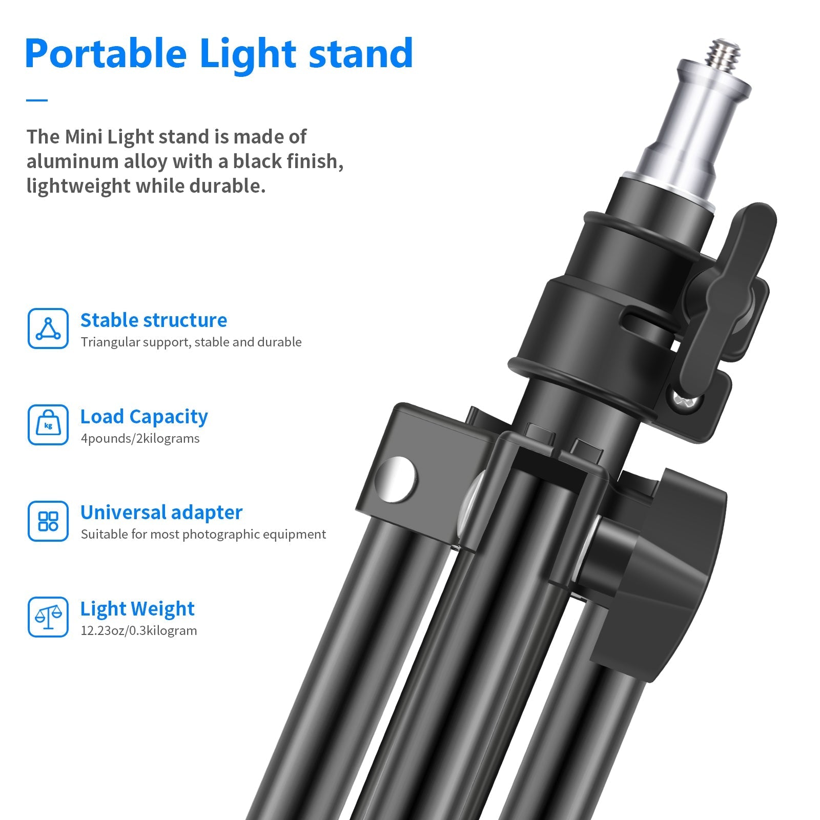 NEEWER ST-50MN 50cm Mini Photography Light Stand