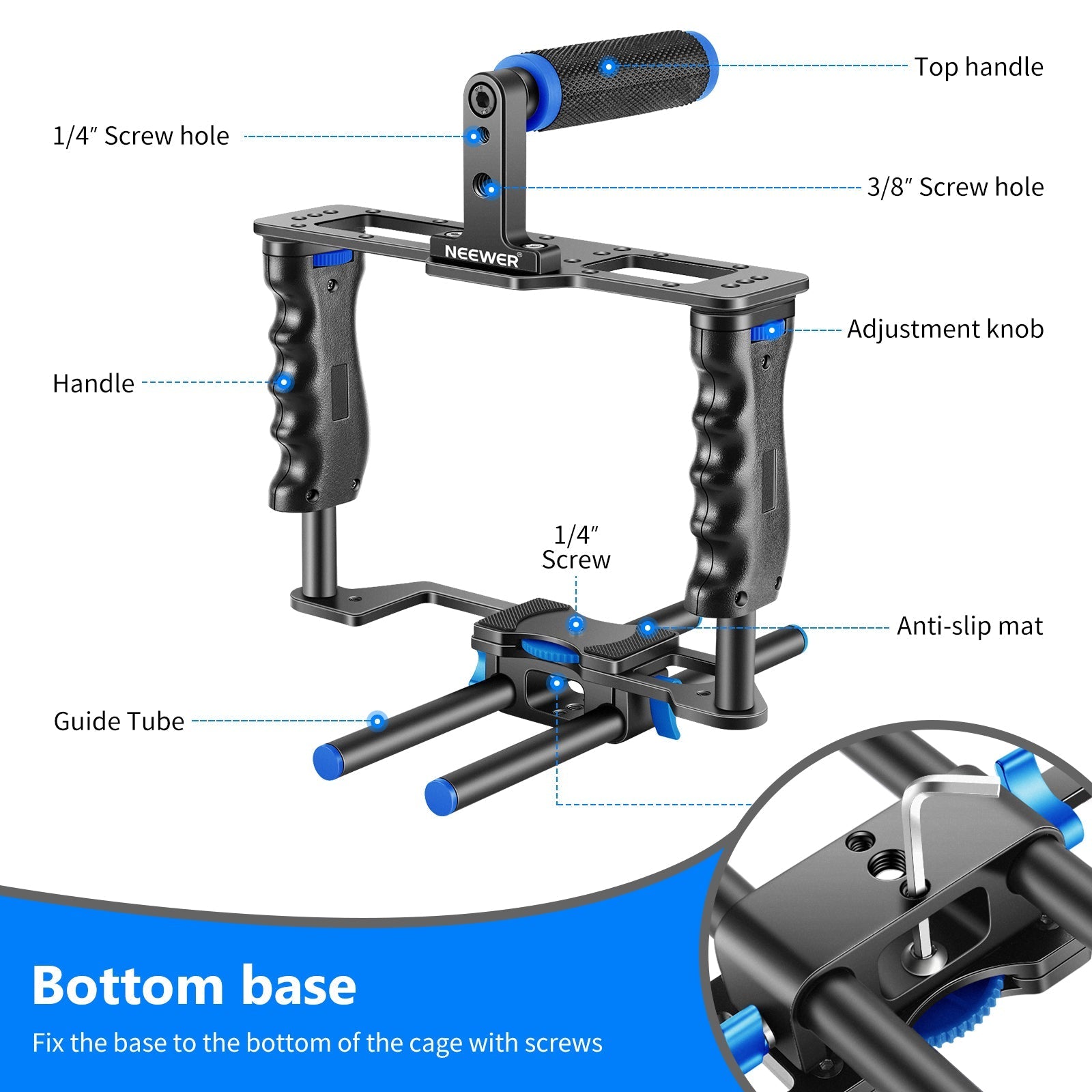 NEEWER CG-MF Aluminum Alloy Camera Cage Kit