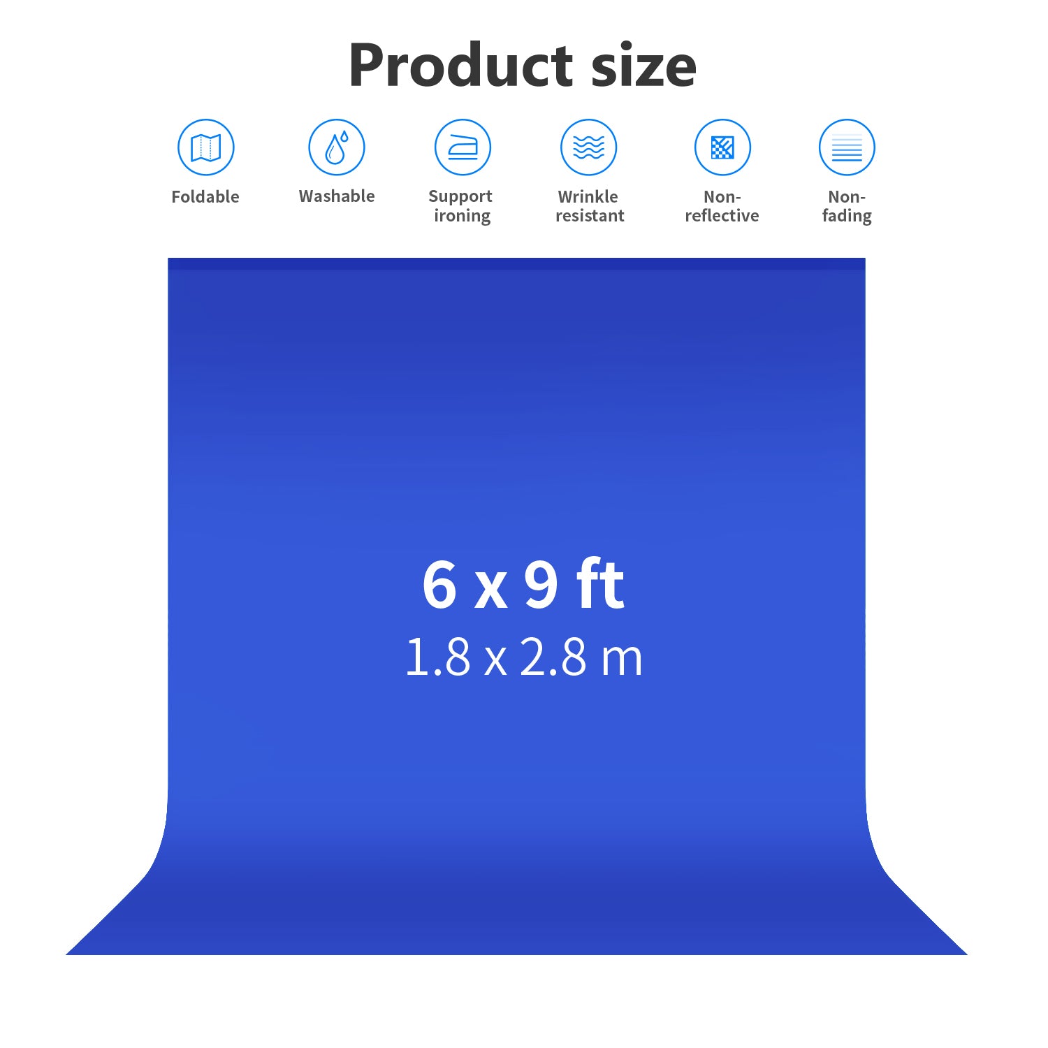 NEEWER 2.8x1.8m / 9x6ft Collapsible Backdrop