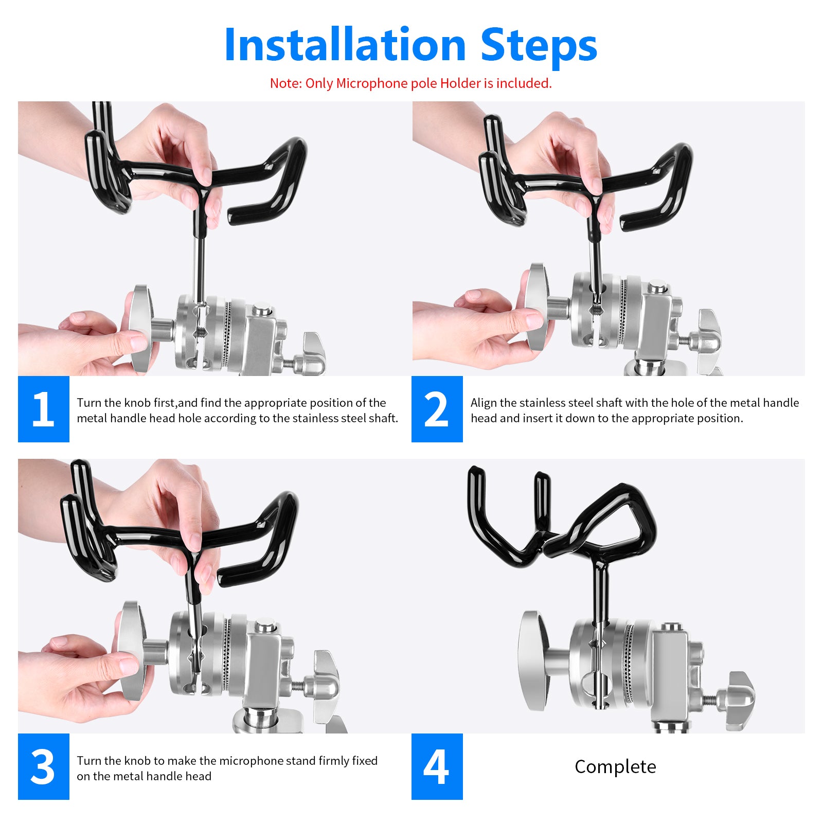 NEEWER Metal Microphone Boom Support Holder