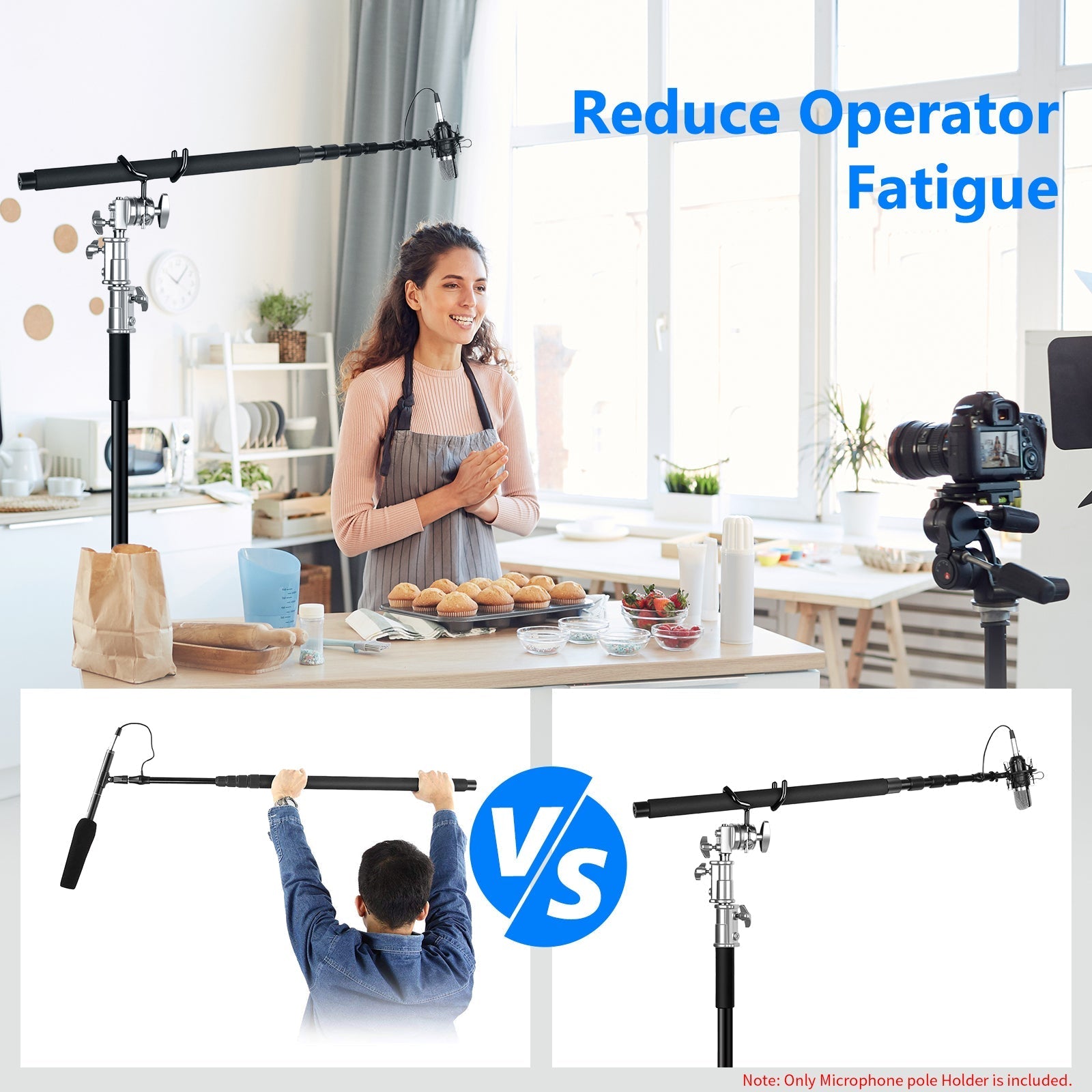 NEEWER Metal Microphone Boom Support Holder