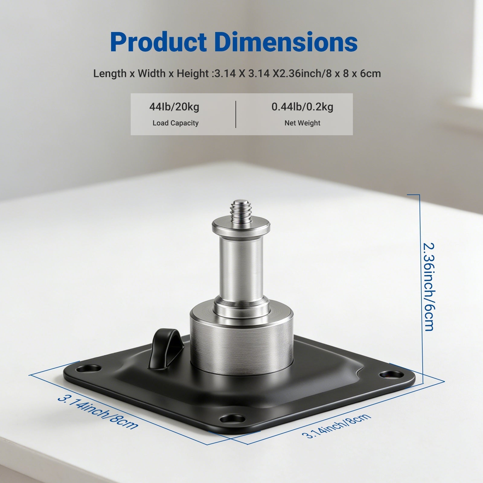 NEEWER ST-NA-9 Square Ceiling Mount with 1/4" thread