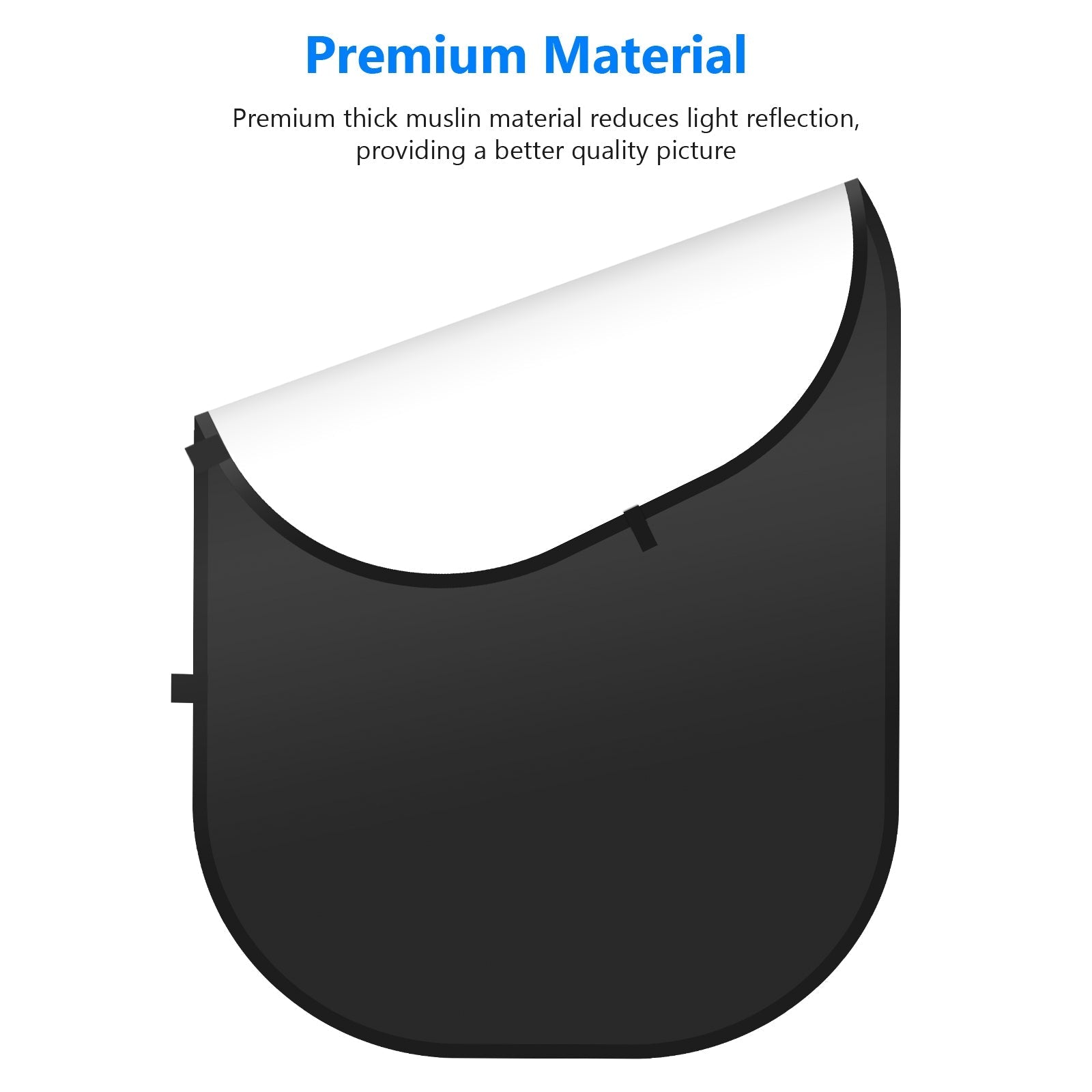 NEEWER 1.5x2m / 5x7ft 2-in-1 Collapsible Backdrop Kit (Black&White)