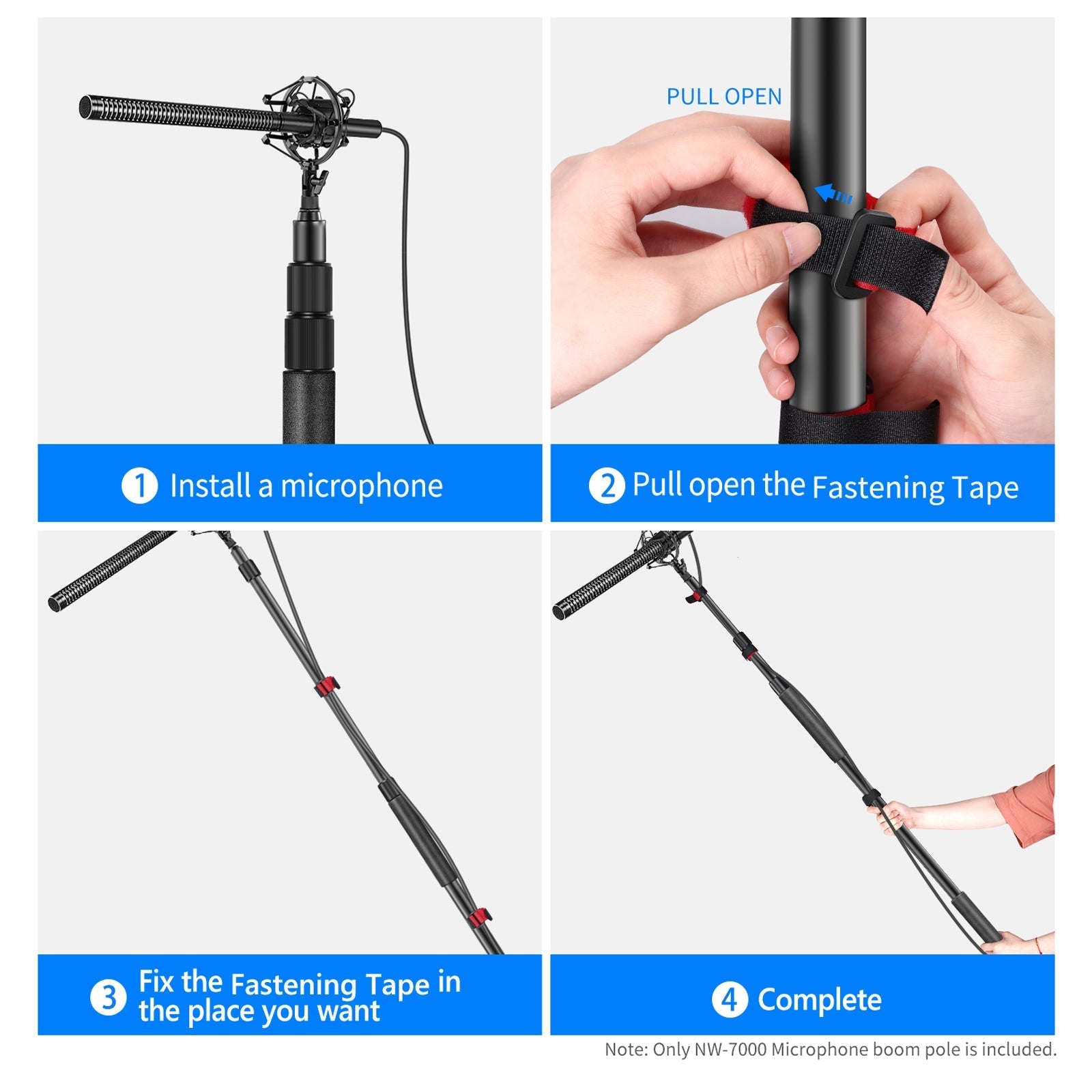 NEEWER NW-7000 Stretchable Handheld Microphone Boom Pole