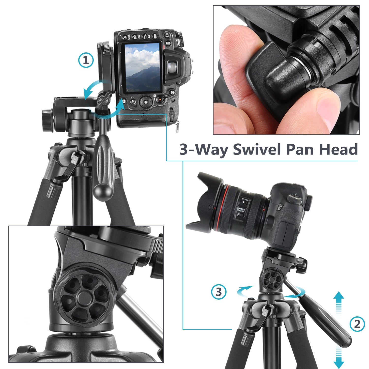 NEEWER SAB234 56" Aluminum Alloy Camera Tripod