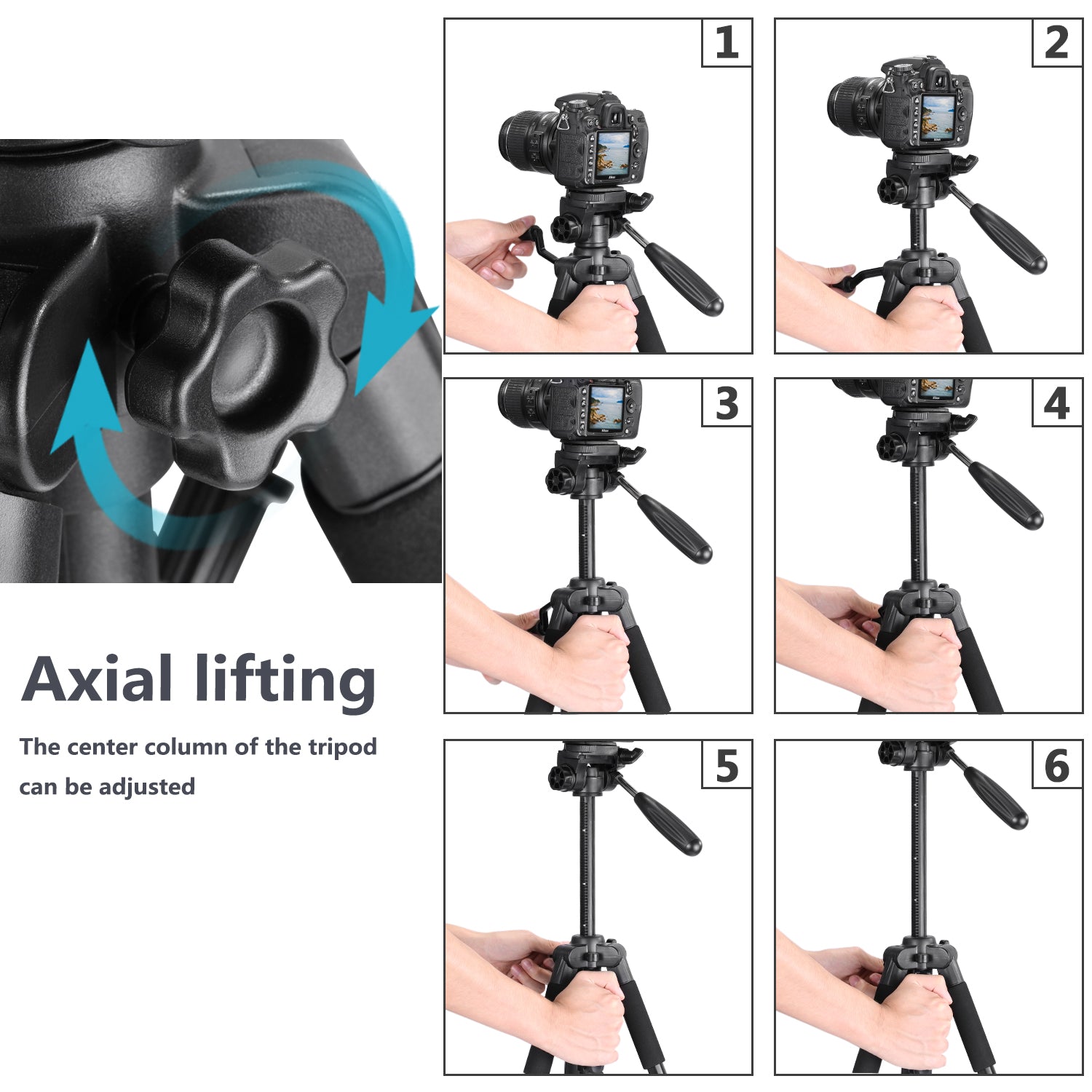 NEEWER SAB234 56" Aluminum Alloy Camera Tripod