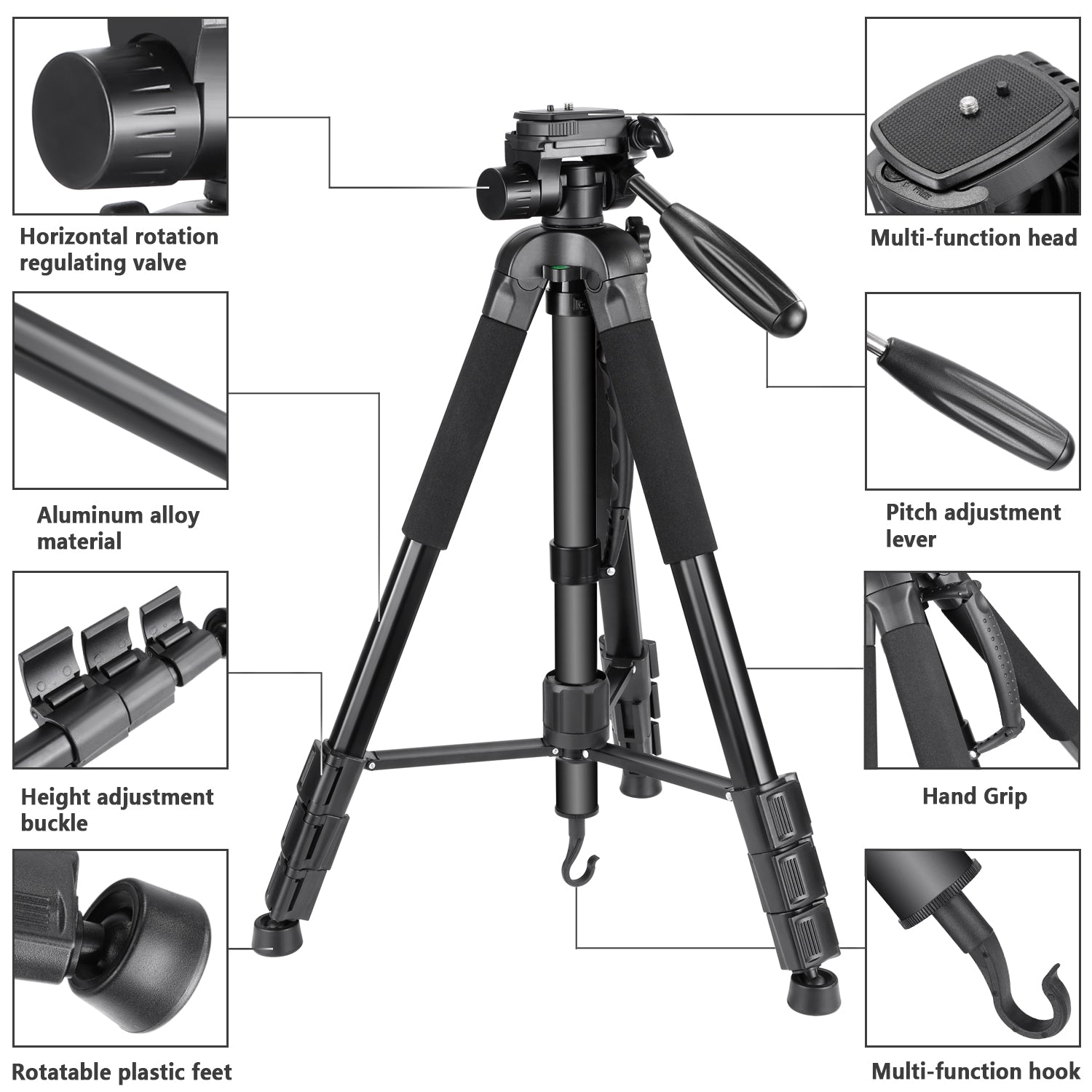 NEEWER SAB264 70" 2 in 1 Camera Tripod Monopod