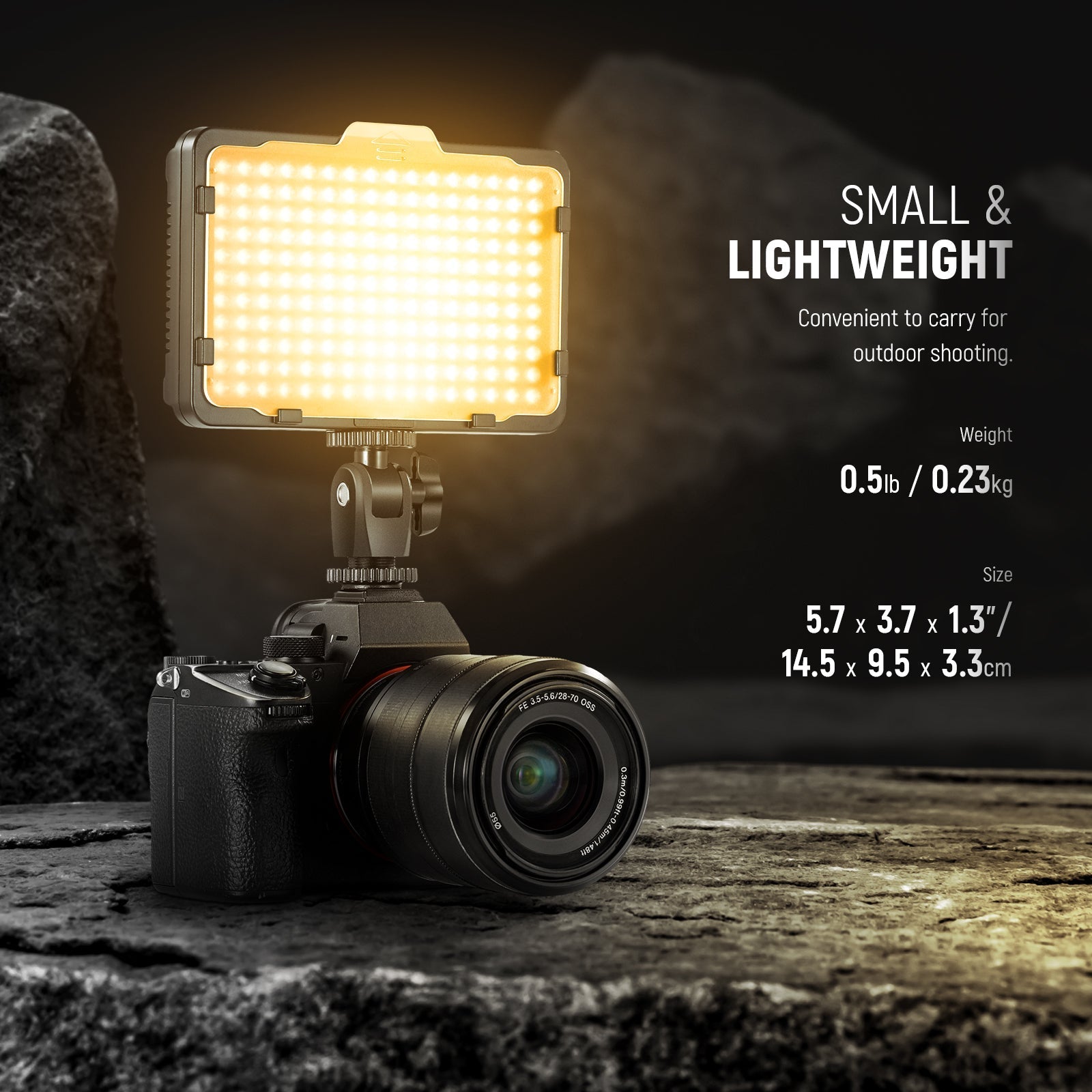NEEWER On Camera Dimmable 176 LED Lighting Panel