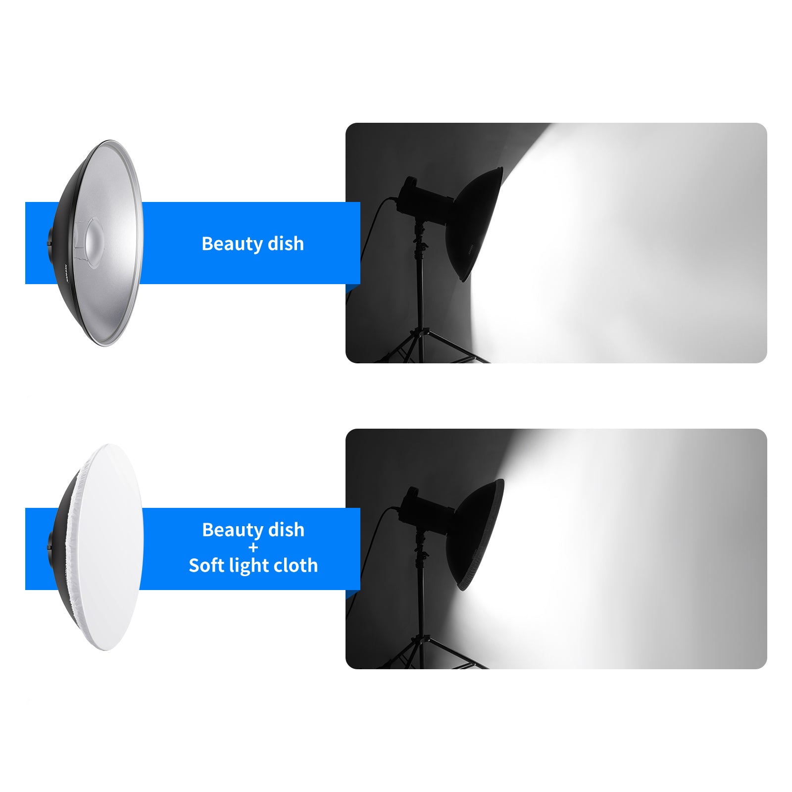 NEEWER Aluminum Standard Reflector Beauty Dish
