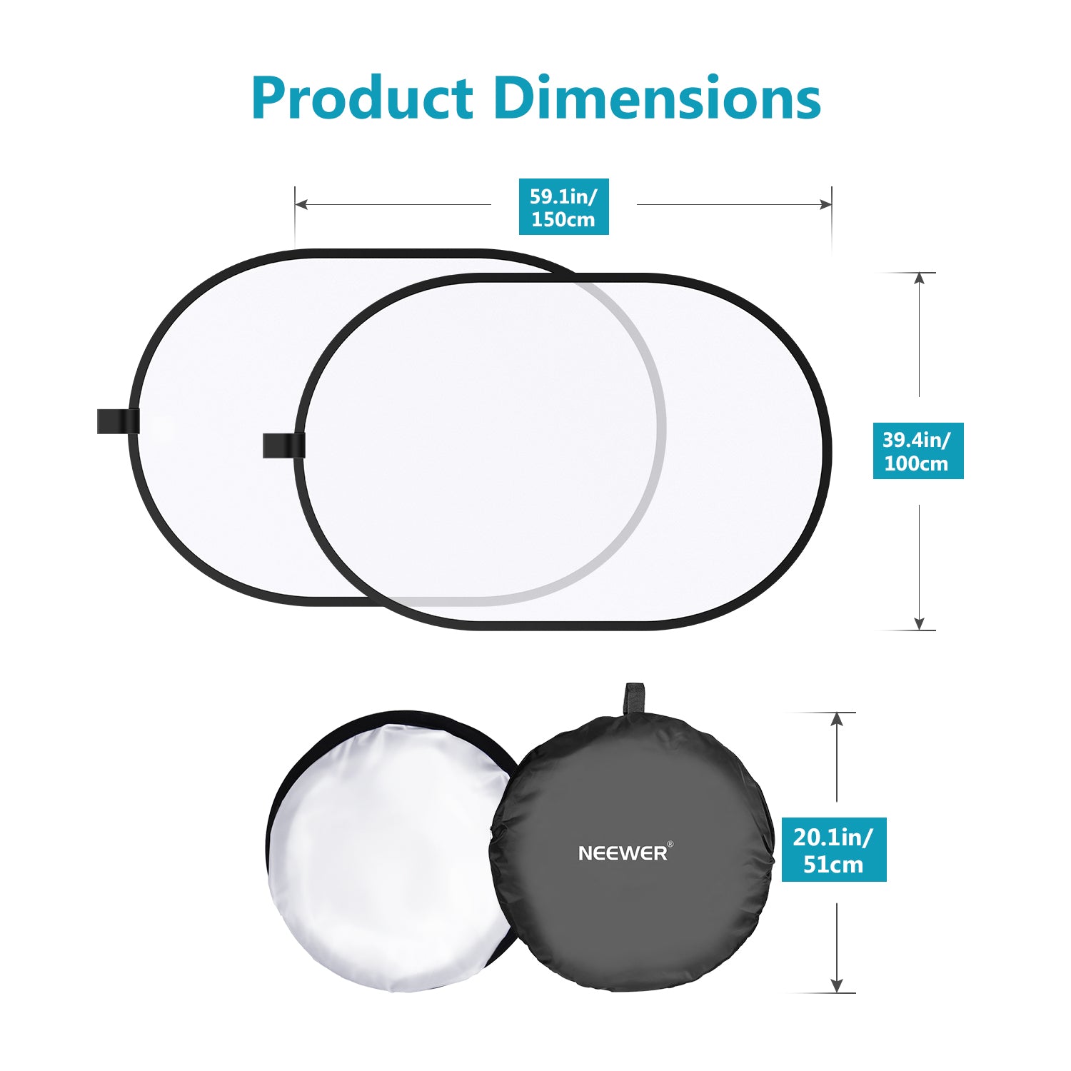 NEEWER 5x7FT / 1.5x2M Pop-out Lighting Reflector
