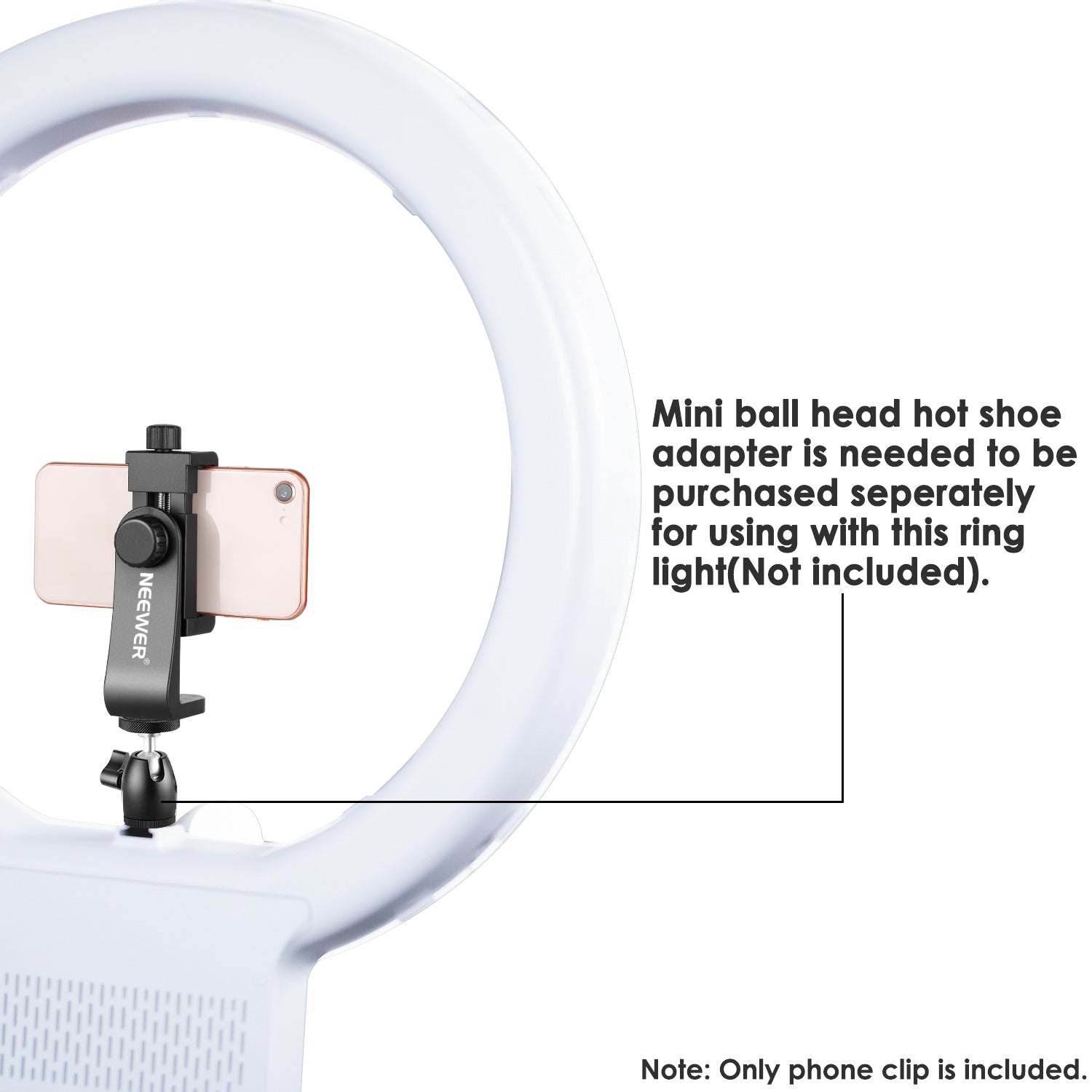 NEEWER Smartphone Holder Vertical Bracket with 1/4-inch Tripod Mount