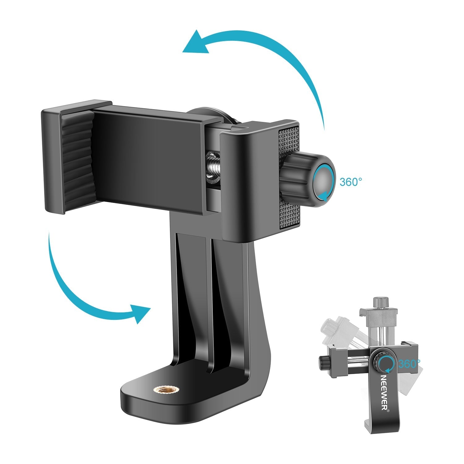 NEEWER Smartphone Holder Vertical Bracket with 1/4-inch Tripod Mount