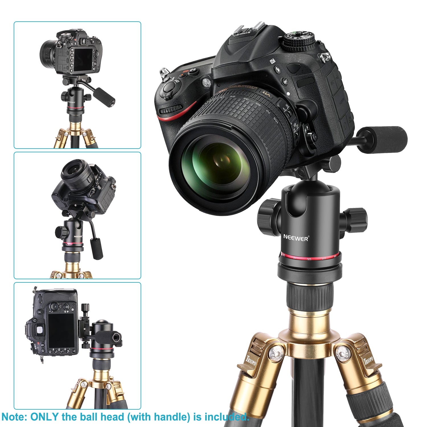 NEEWER Heavy Duty Camera Tripod Ball Head