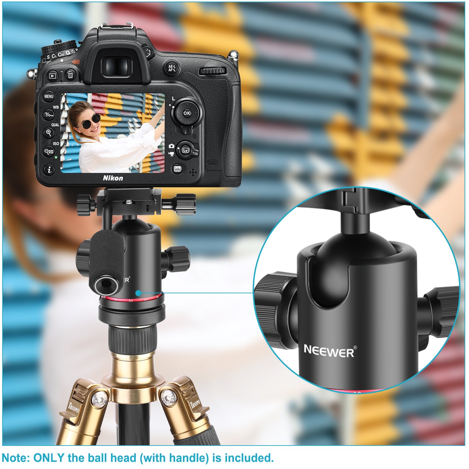 NEEWER Heavy Duty Camera Tripod Ball Head