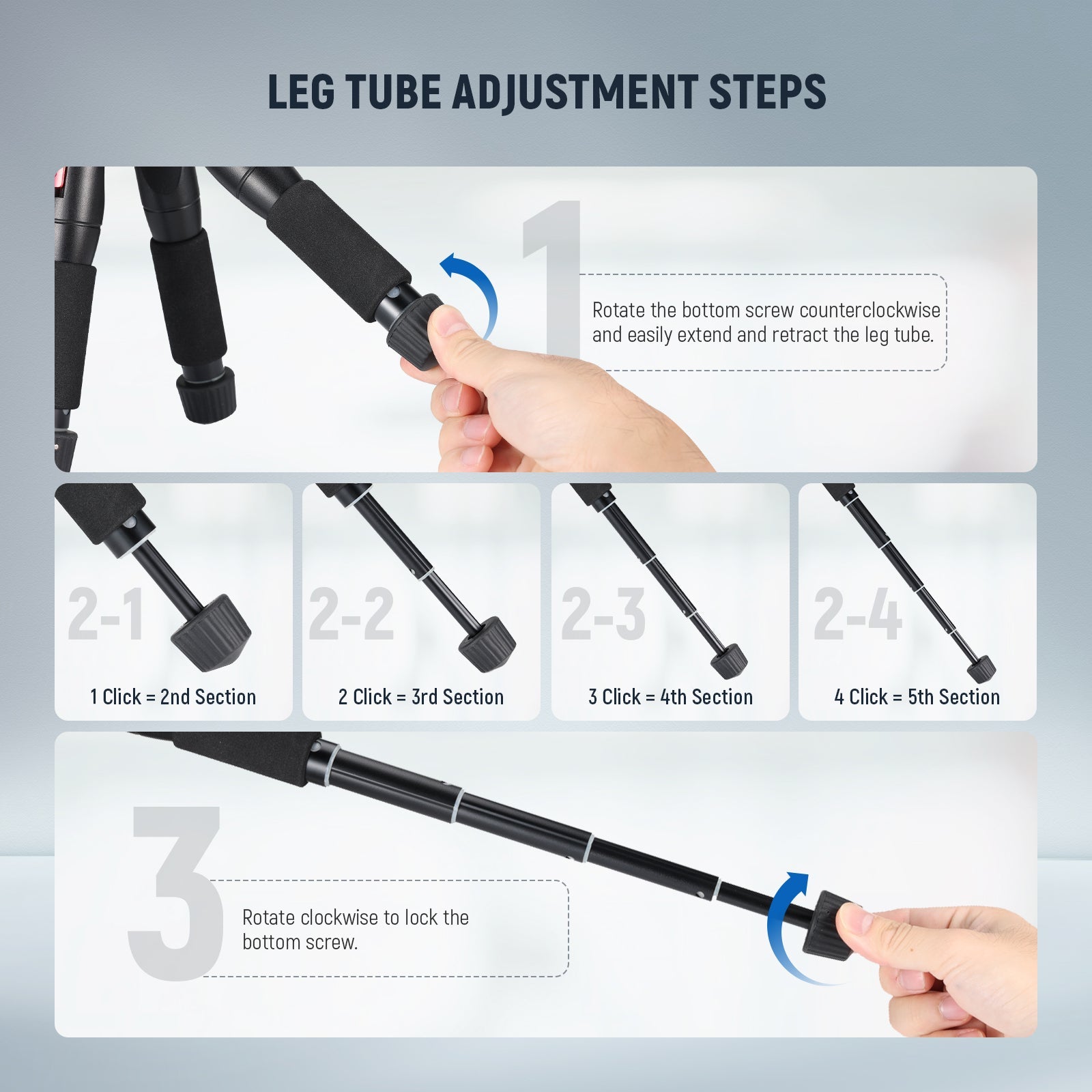 NEEWER M521 20" Portable Desktop Mini Tripod