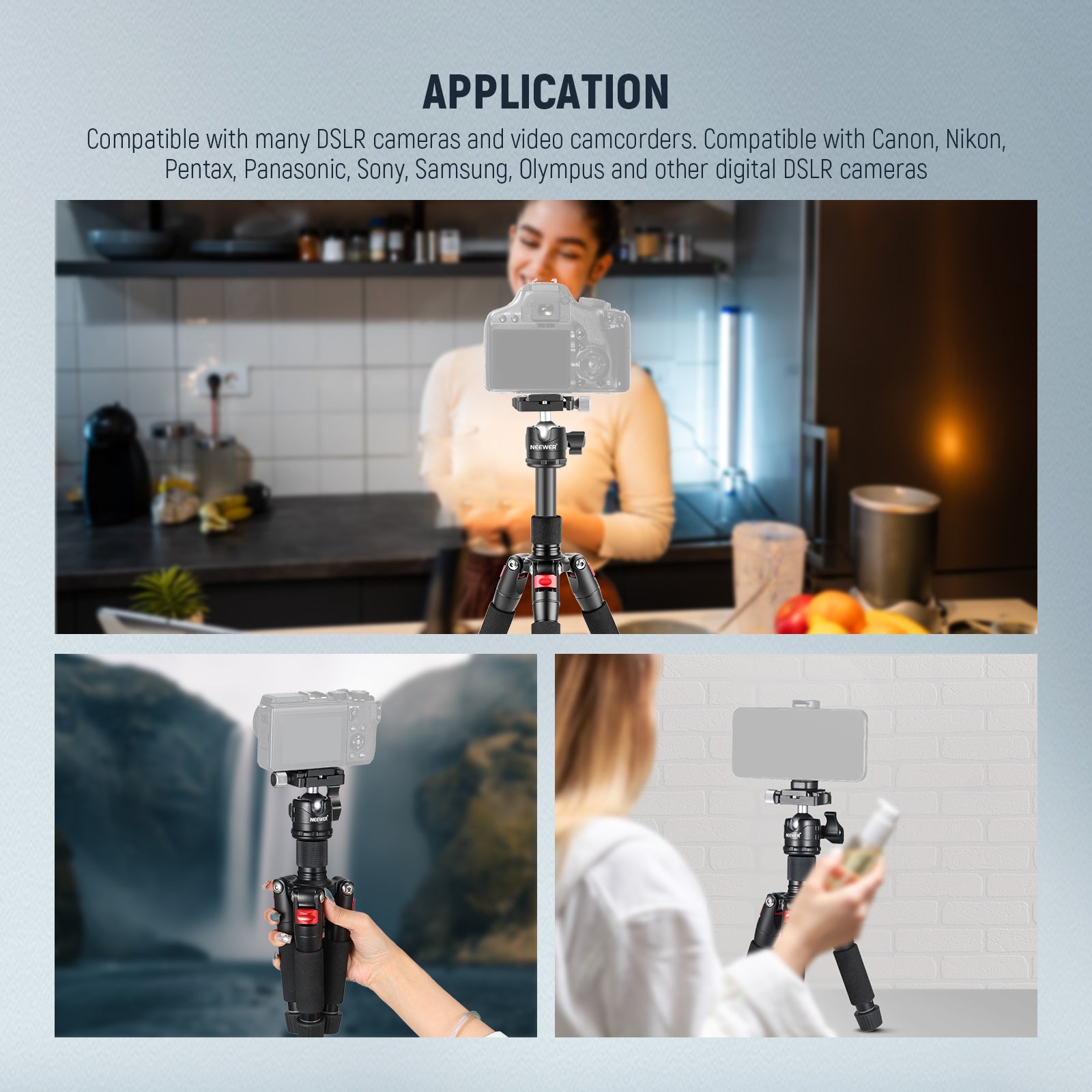 NEEWER M521 20" Portable Desktop Mini Tripod