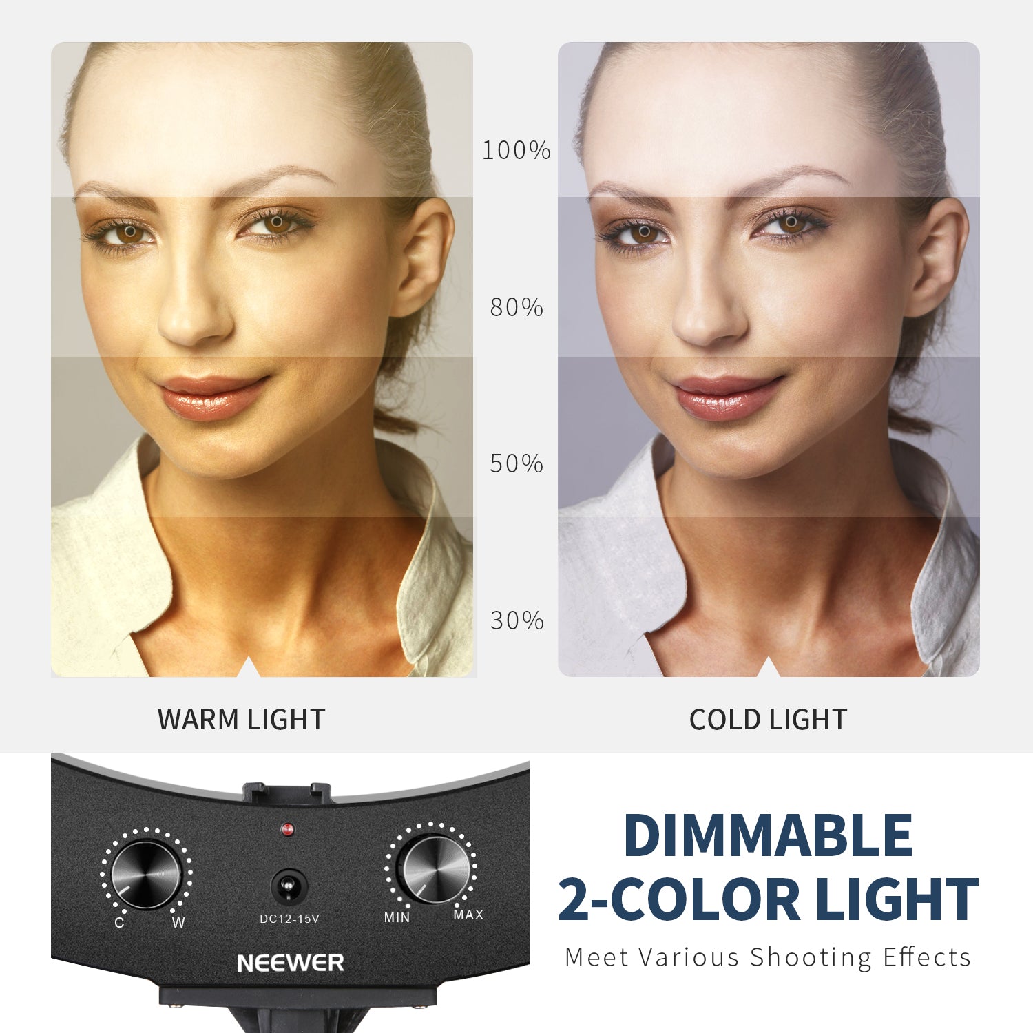 NEEWER RP20-B 20" Bi-color Ring Light Kit