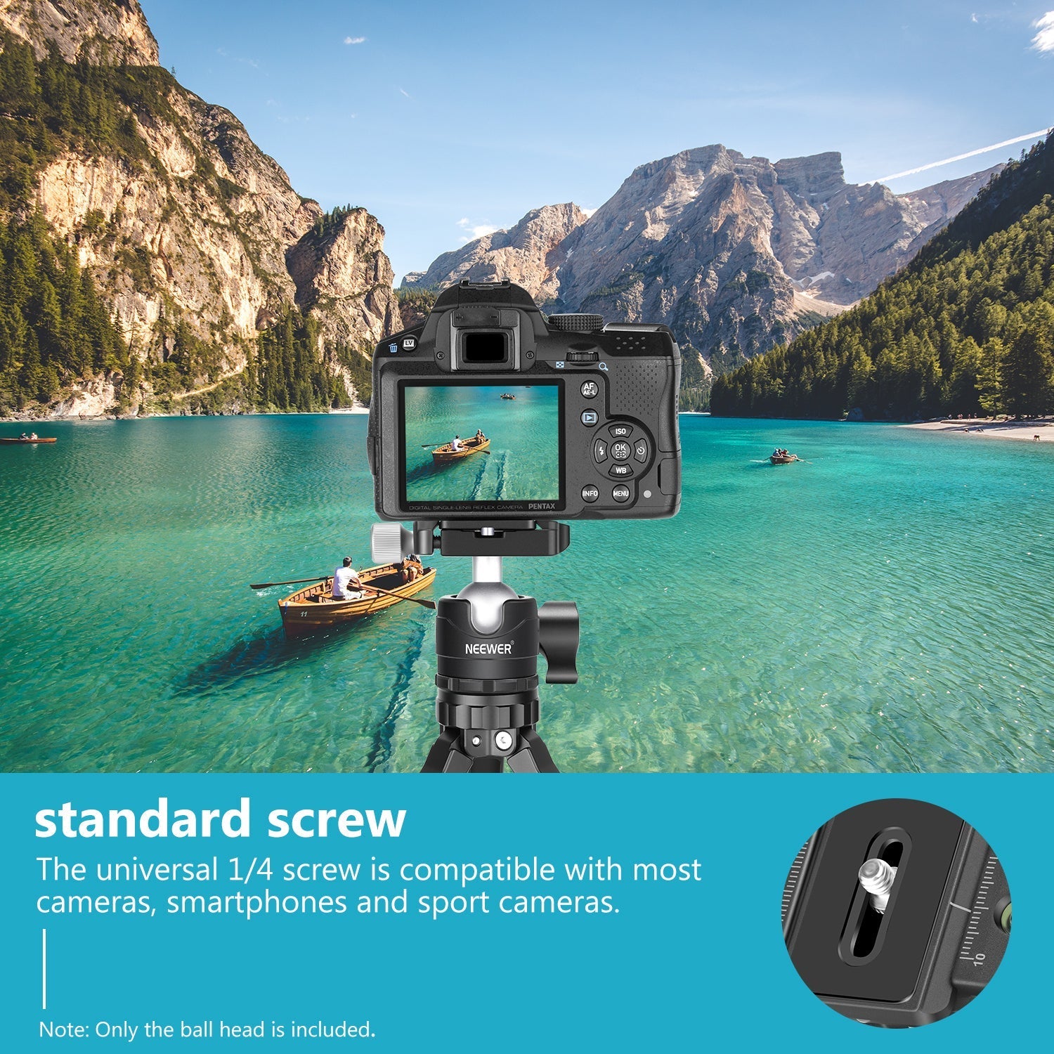 NEEWER LO28 28MM Low Profile Tripod Ball Head