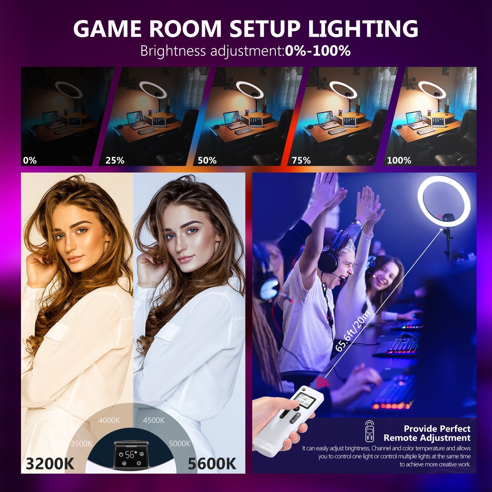 NEEWER SRP18-2.4G 18-inch LED Ring Light