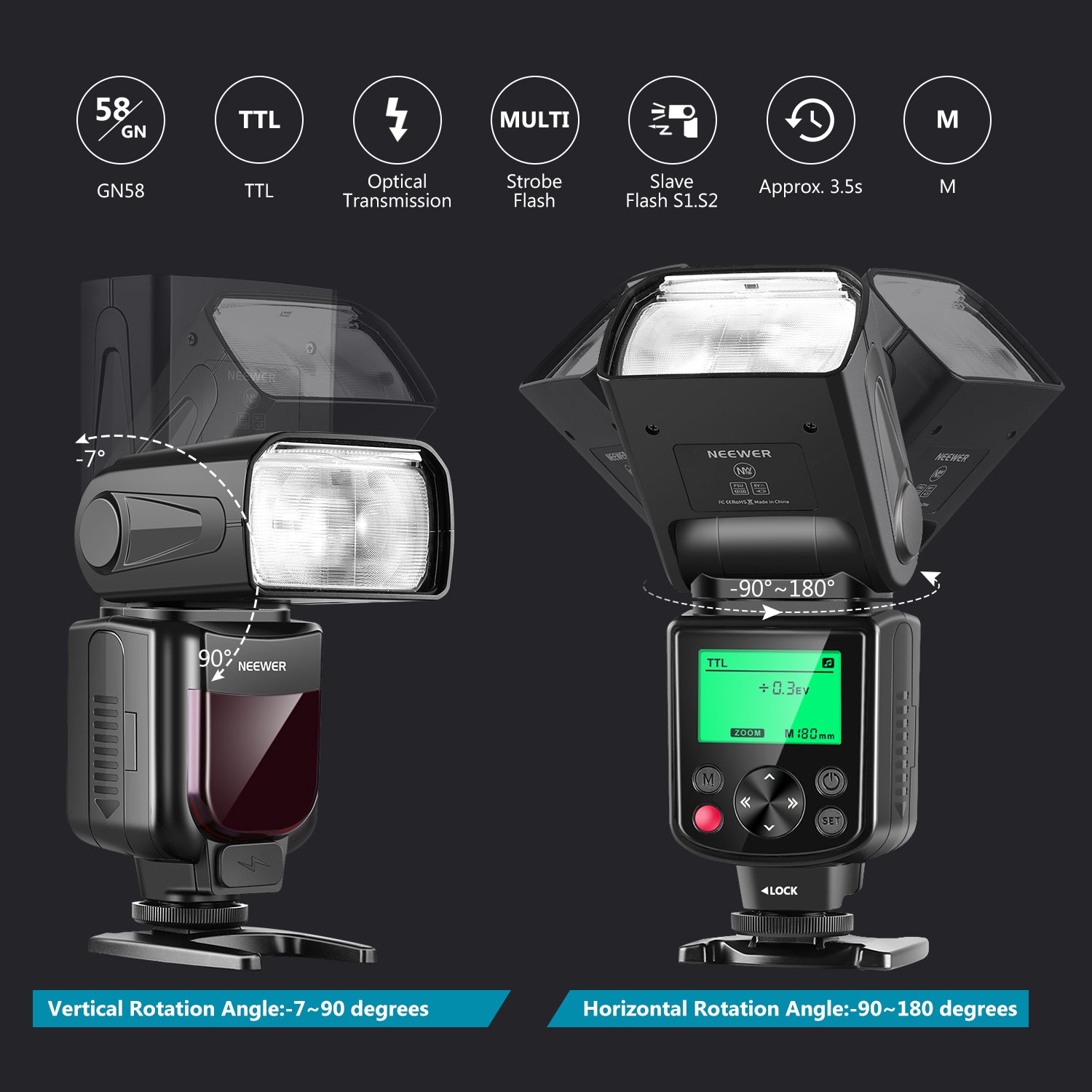 NEEWER 750II TTL Speedlite Flash For Nikon DSLR Cameras